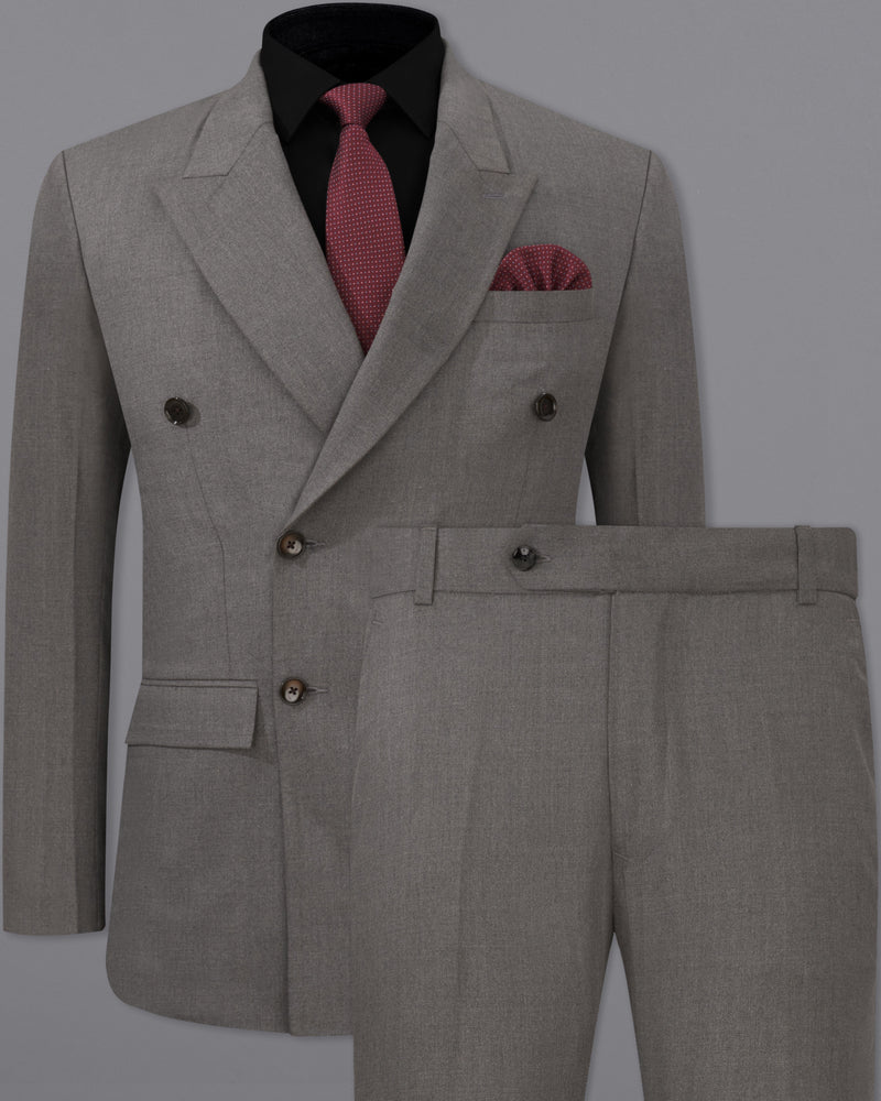 Grey Wool Rich Suit