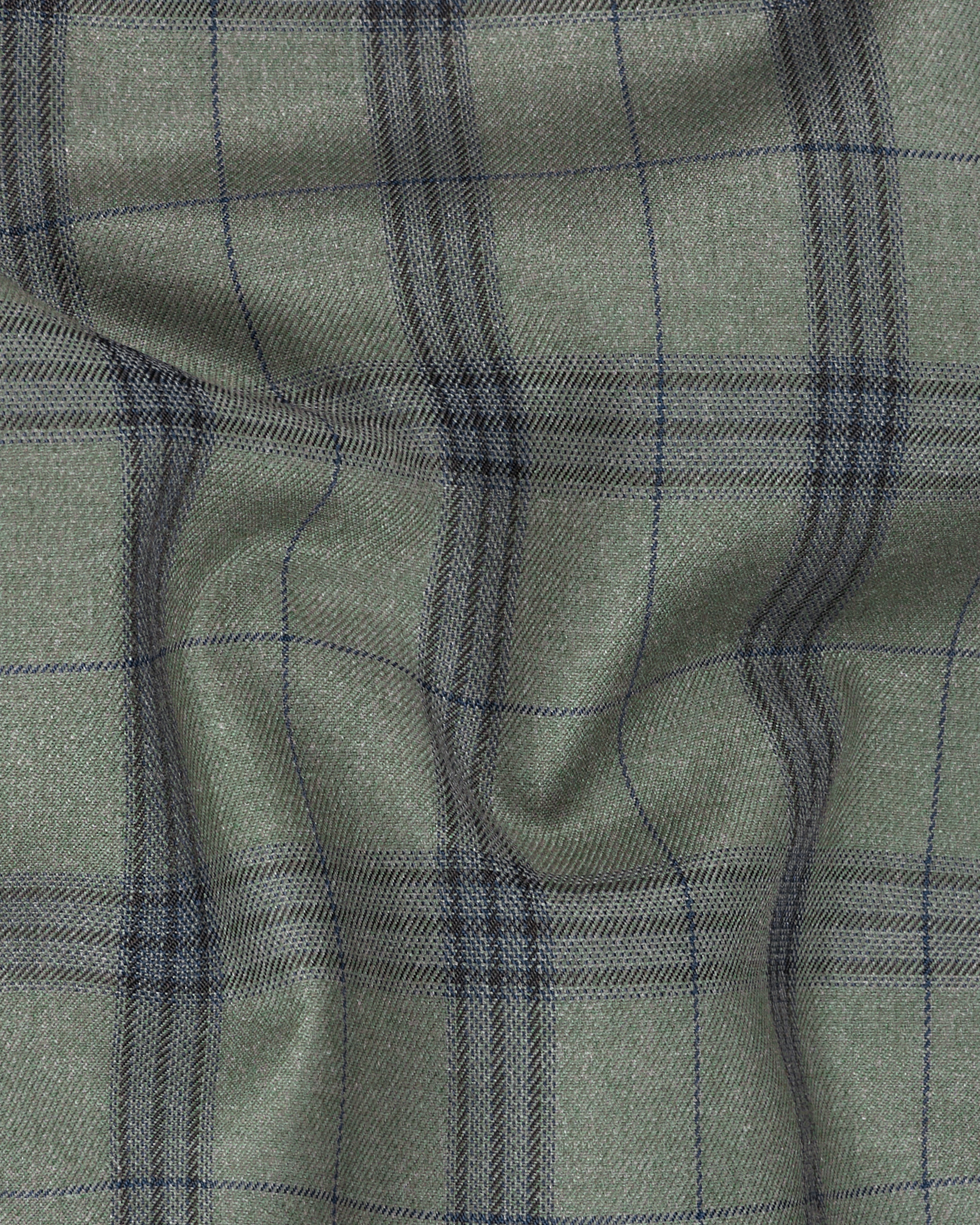 Limed Green and Martinique Blue Plaid Double Breasted Suit