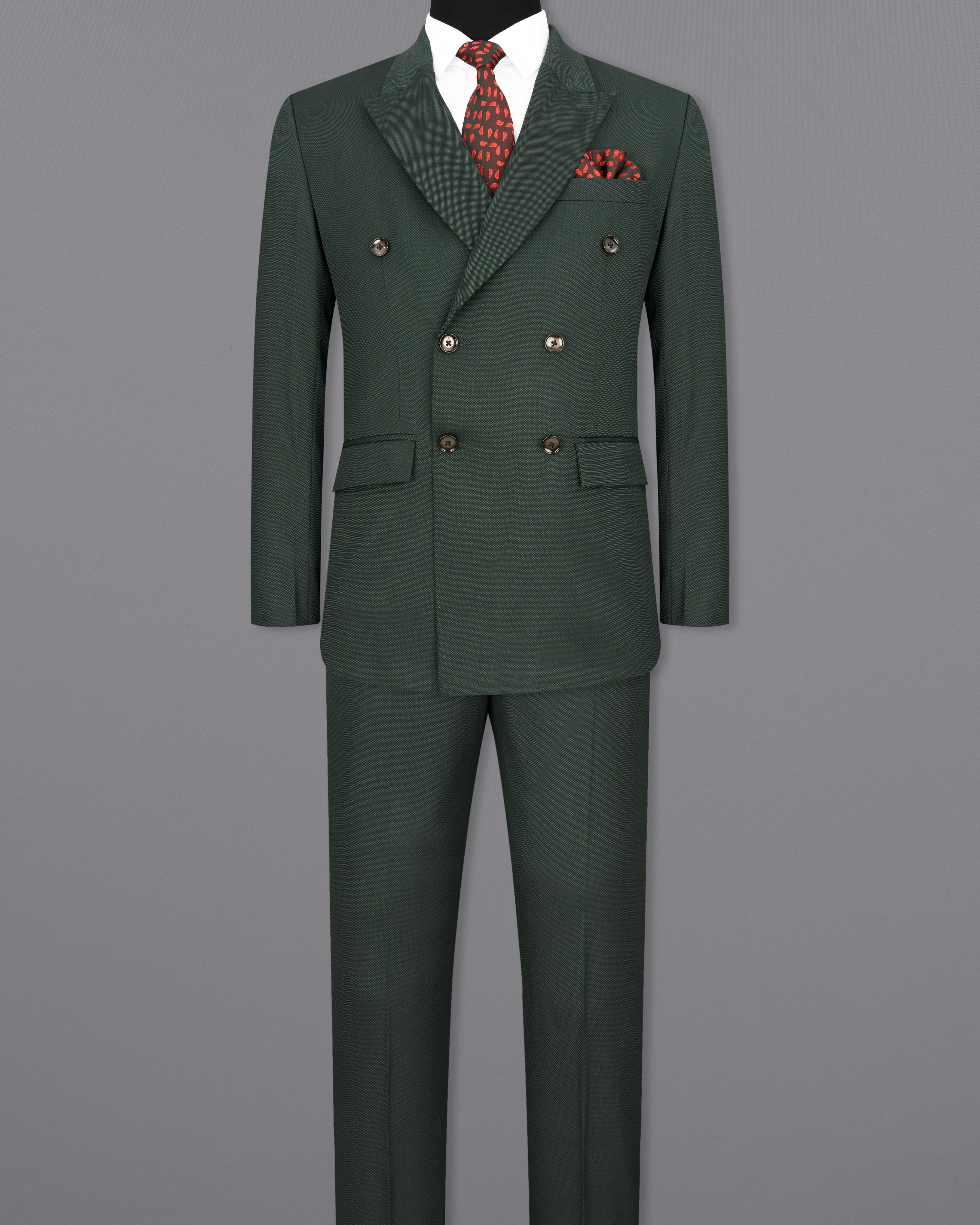 Heavy Metal Green Double Breasted Suit