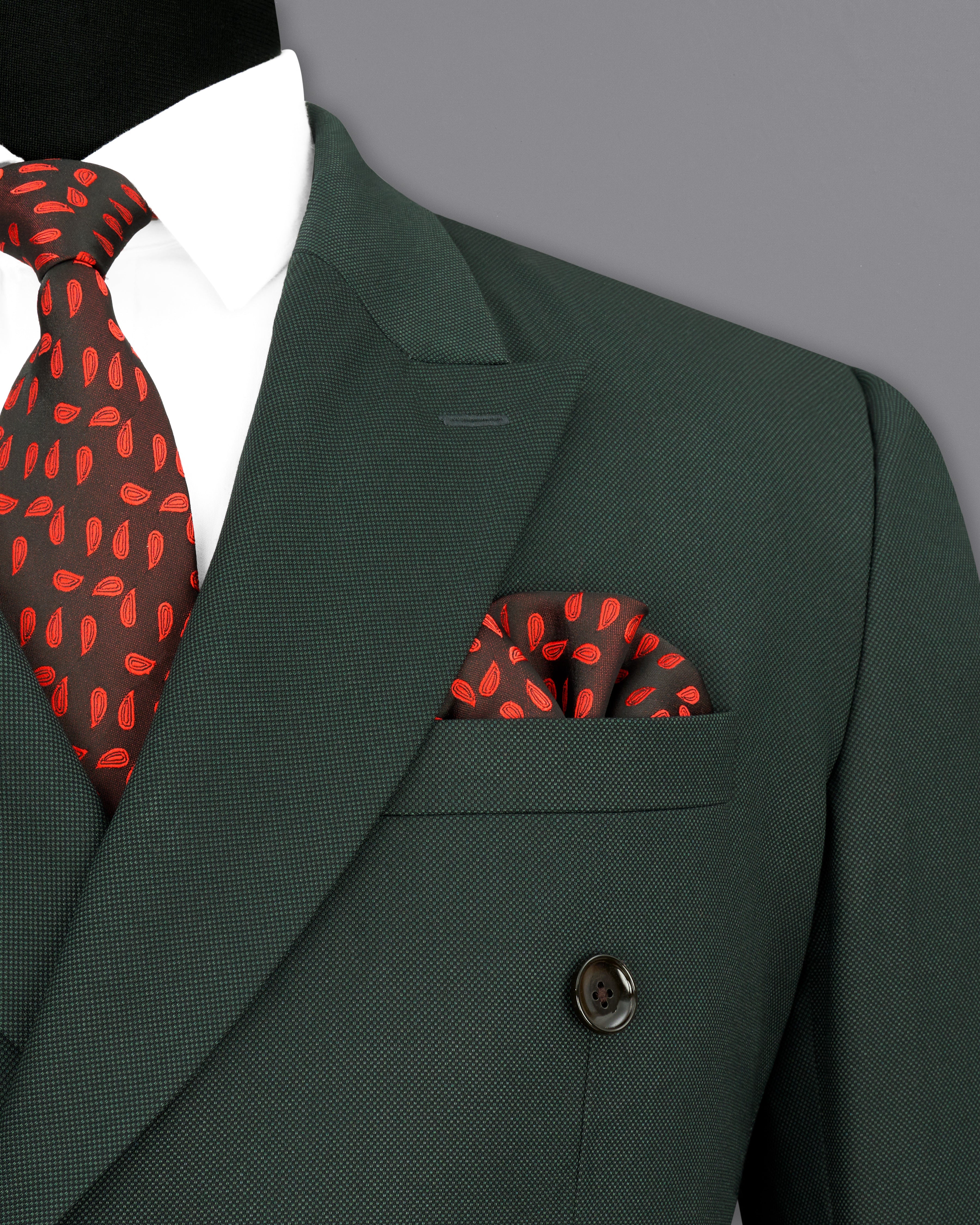 Heavy Metal Green Double Breasted Suit