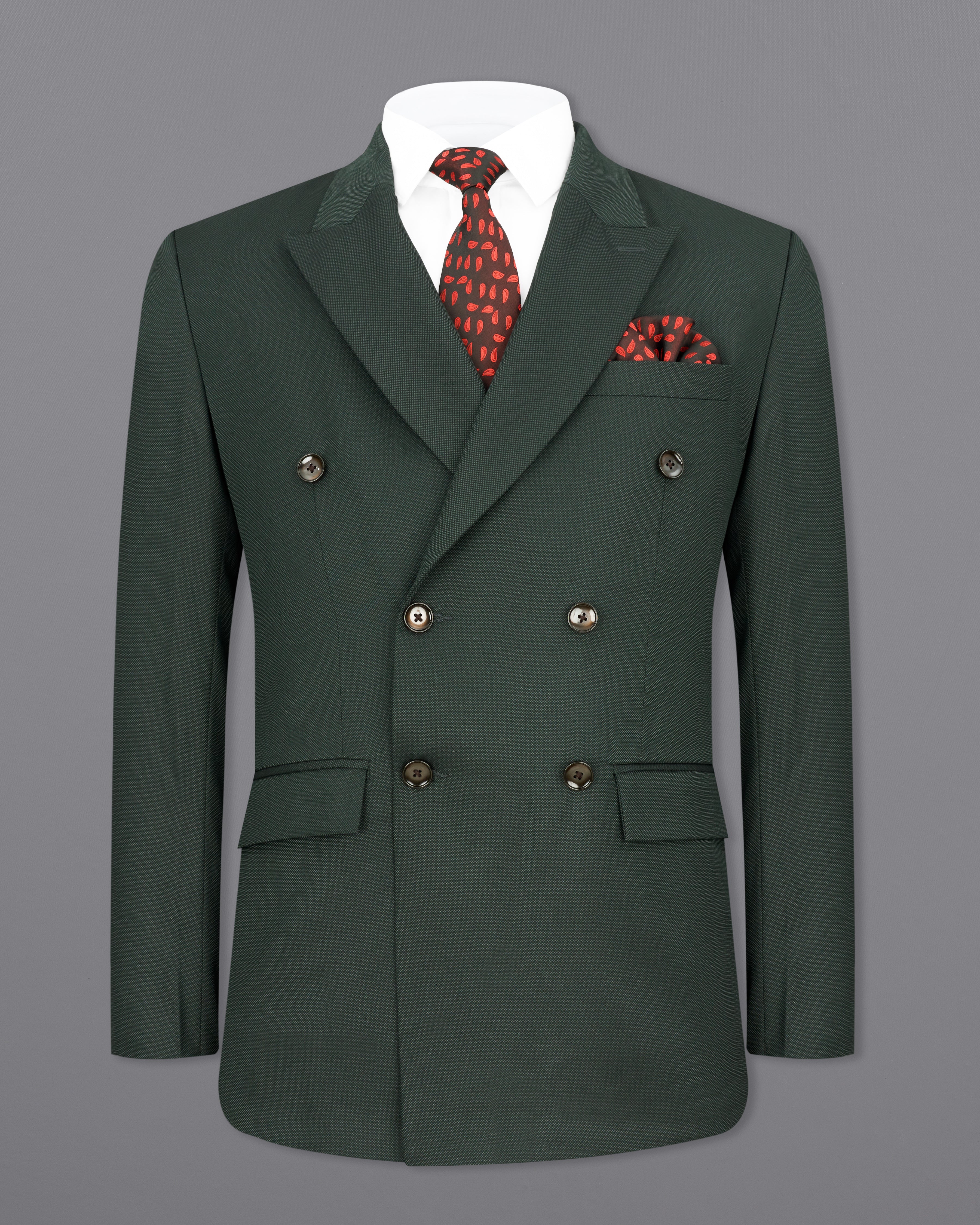 Heavy Metal Green Double Breasted Suit