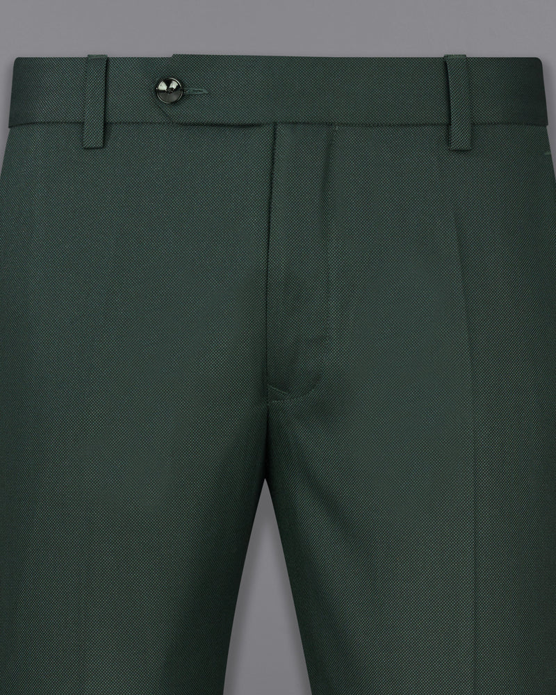 Heavy Metal Green Textured Premium TerryRayon TuxedoSuit for Men