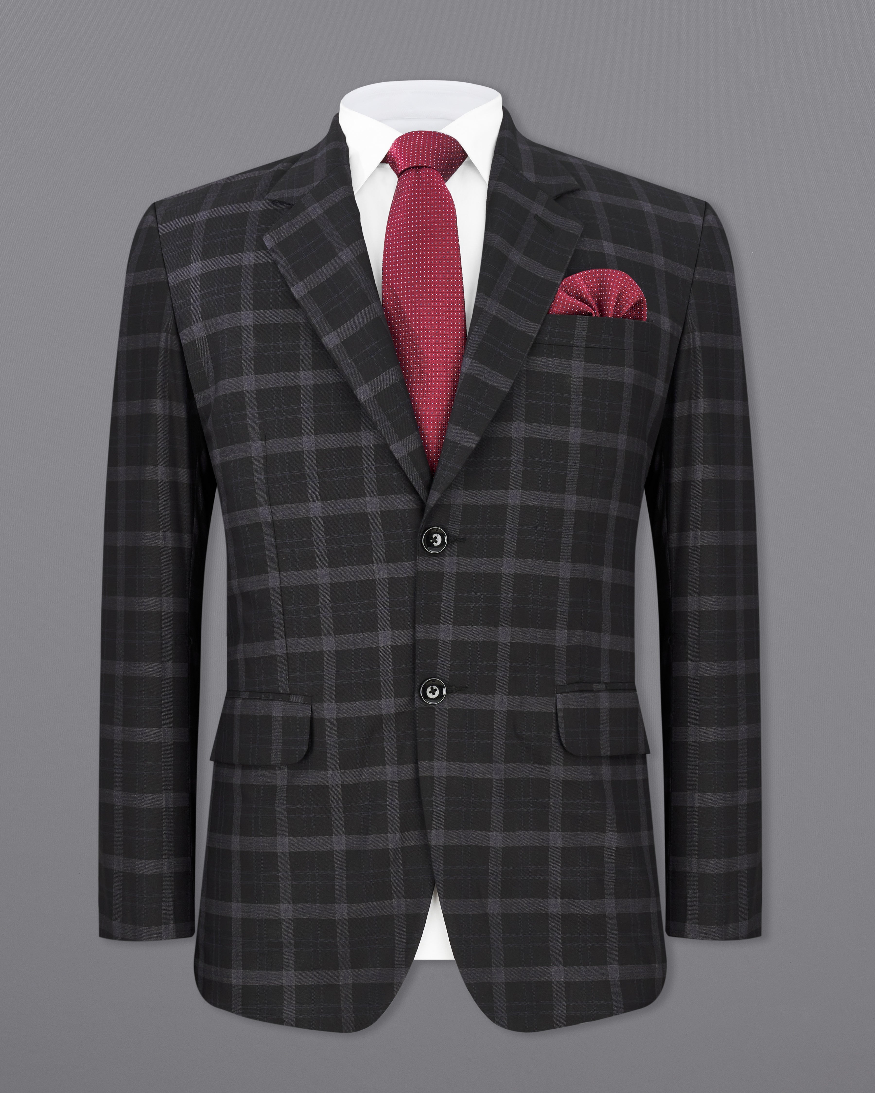 Bleached Cedar Black Plaid Single Breasted Suit ST2294-SB-36, ST2294-SB-38, ST2294-SB-40, ST2294-SB-42, ST2294-SB-44, ST2294-SB-46, ST2294-SB-48, ST2294-SB-50, ST2294-SB-52, ST2294-SB-54, ST2294-SB-56, ST2294-SB-58, ST2294-SB-60