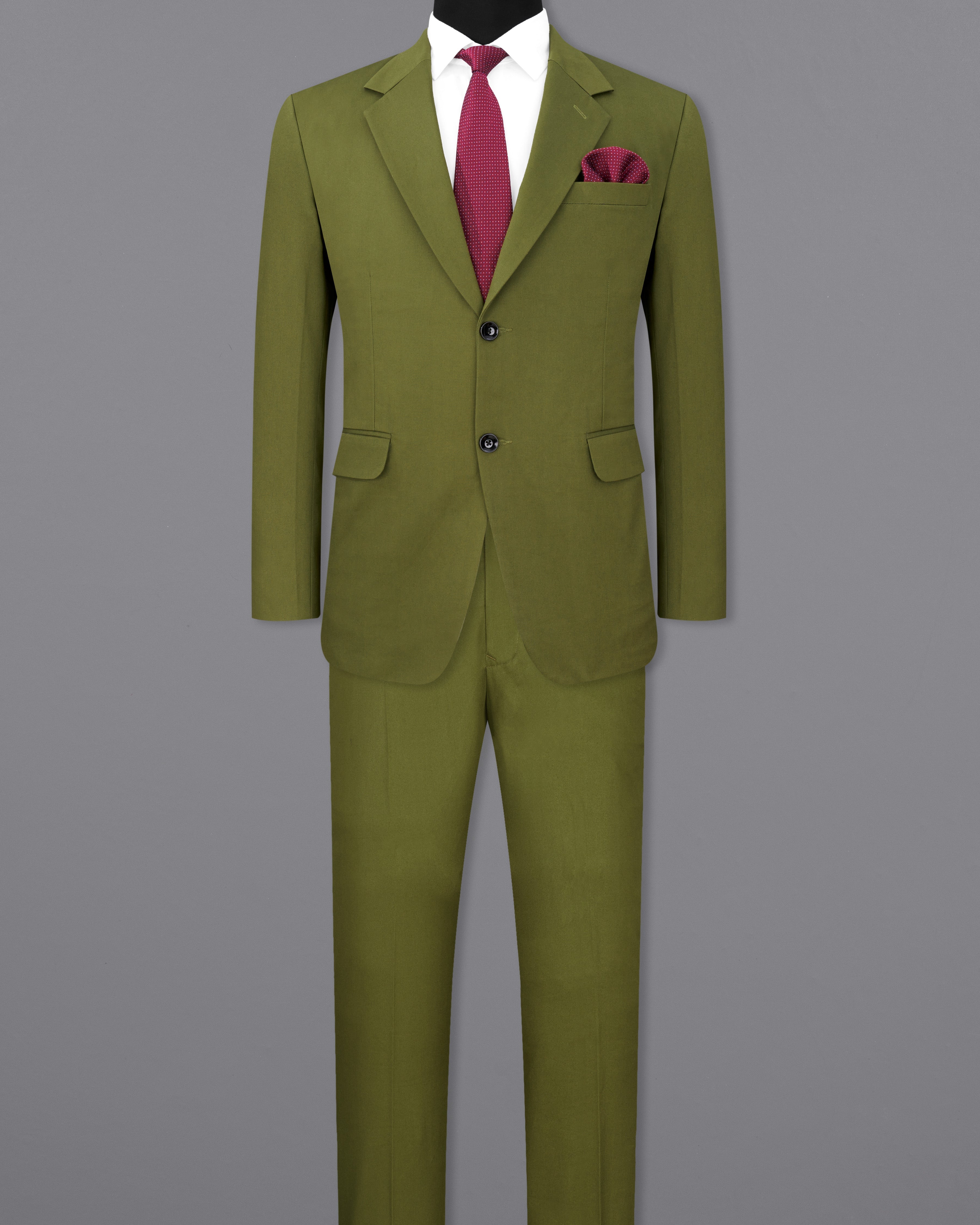 Saratoga Green Single Breasted Premium Cotton Suit ST2317-SB-36, ST2317-SB-38, ST2317-SB-40, ST2317-SB-42, ST2317-SB-44, ST2317-SB-46, ST2317-SB-48, ST2317-SB-50, ST2317-SB-52, ST2317-SB-54, ST2317-SB-56, ST2317-SB-58, ST2317-SB-60