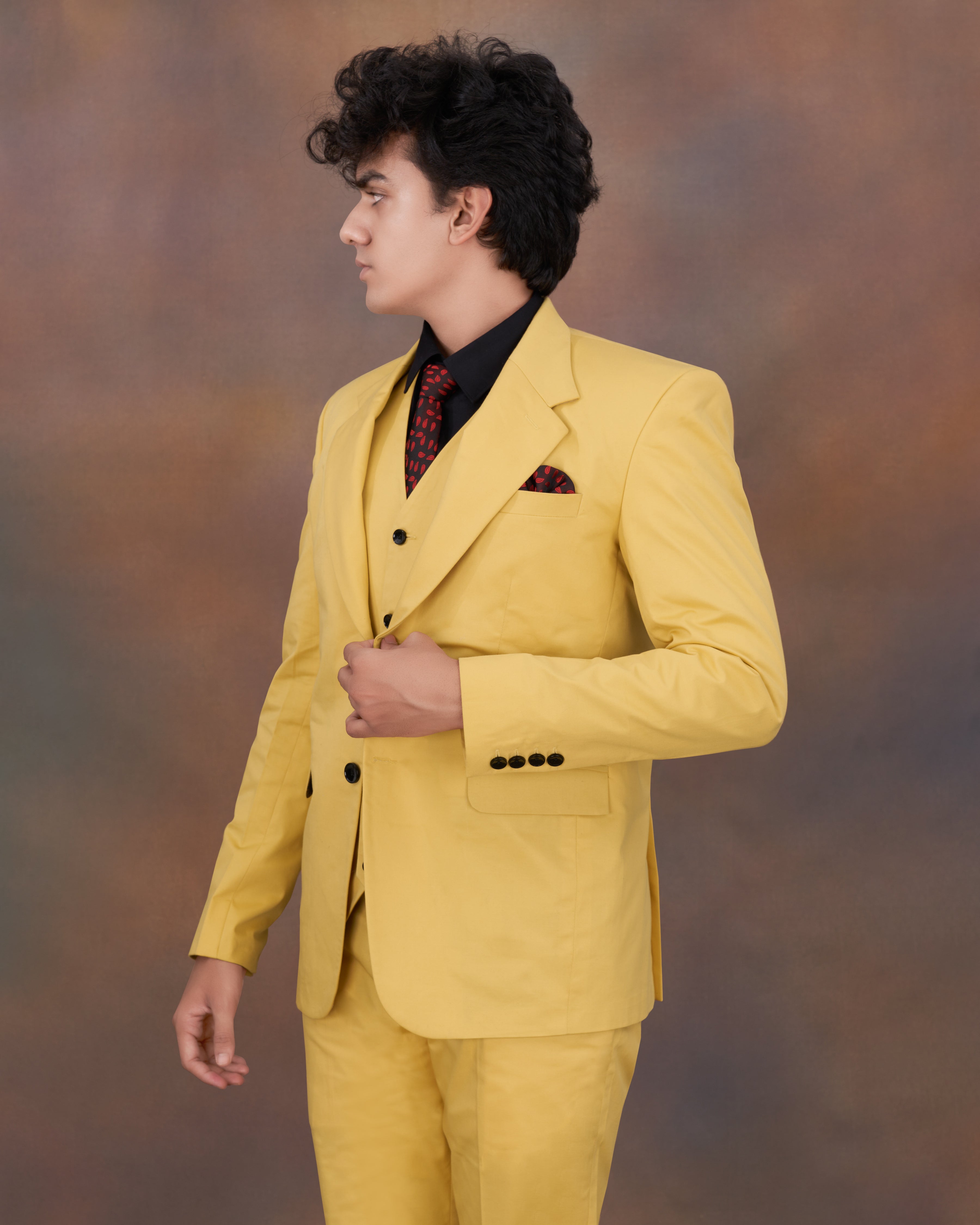 Equator Yellow Premium Cotton Suit ST2329-SB-36, ST2329-SB-38, ST2329-SB-40, ST2329-SB-42, ST2329-SB-44, ST2329-SB-46, ST2329-SB-48, ST2329-SB-50, ST2329-SB-52, ST2329-SB-54, ST2329-SB-56, ST2329-SB-58, ST2329-SB-60