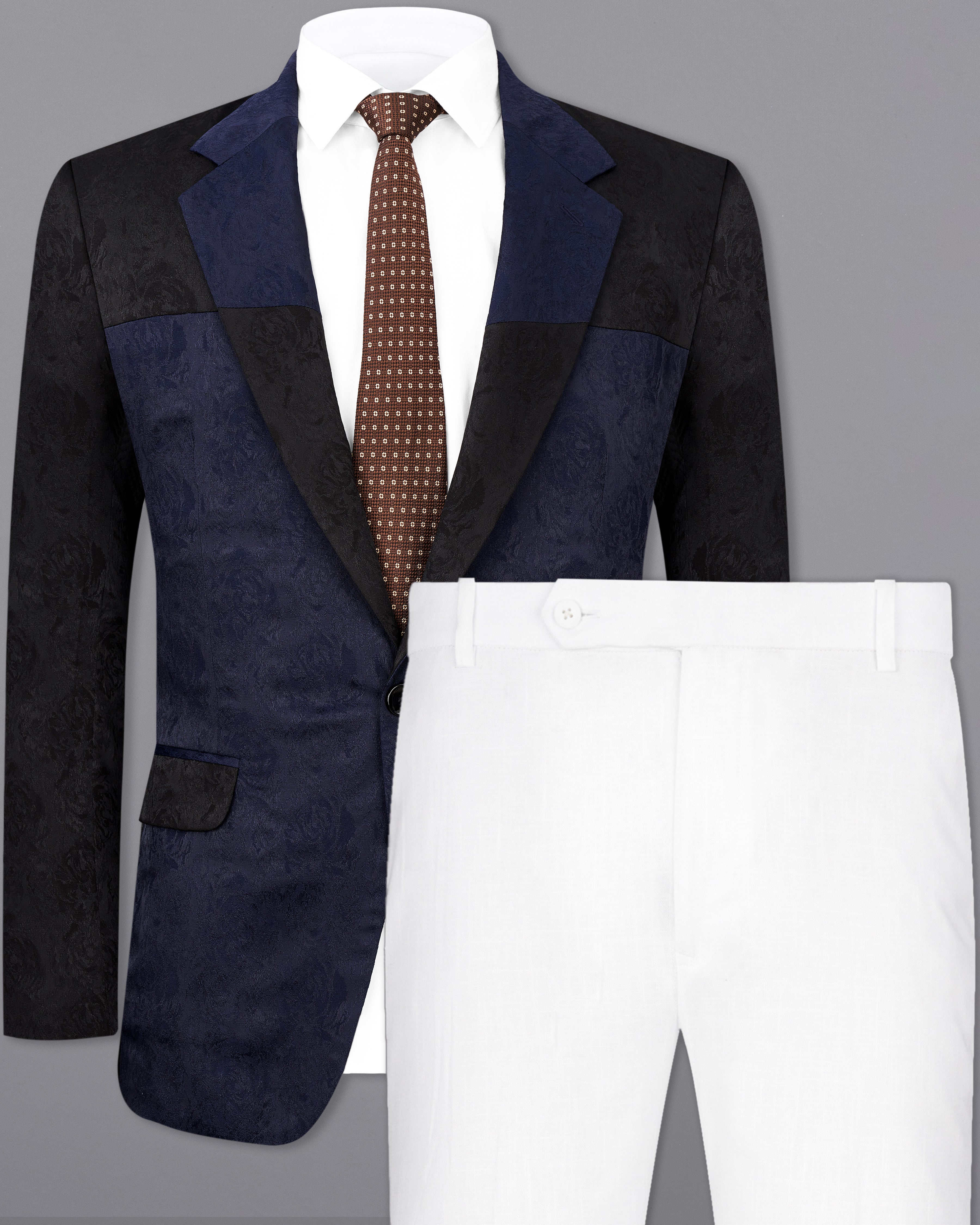 Firefly Blue and Black Jacquard Textured Suit ST2342-SB-D206-36, ST2342-SB-D206-38, ST2342-SB-D206-40, ST2342-SB-D206-42, ST2342-SB-D206-44, ST2342-SB-D206-46, ST2342-SB-D206-48, ST2342-SB-D206-50, ST2342-SB-D206-52, ST2342-SB-D206-54, ST2342-SB-D206-56, ST2342-SB-D206-58, ST2342-SB-D206-60	