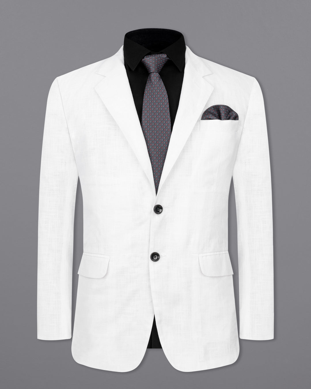 Martez Grey Tweed Slim Fit Blazer | Mr. Munro