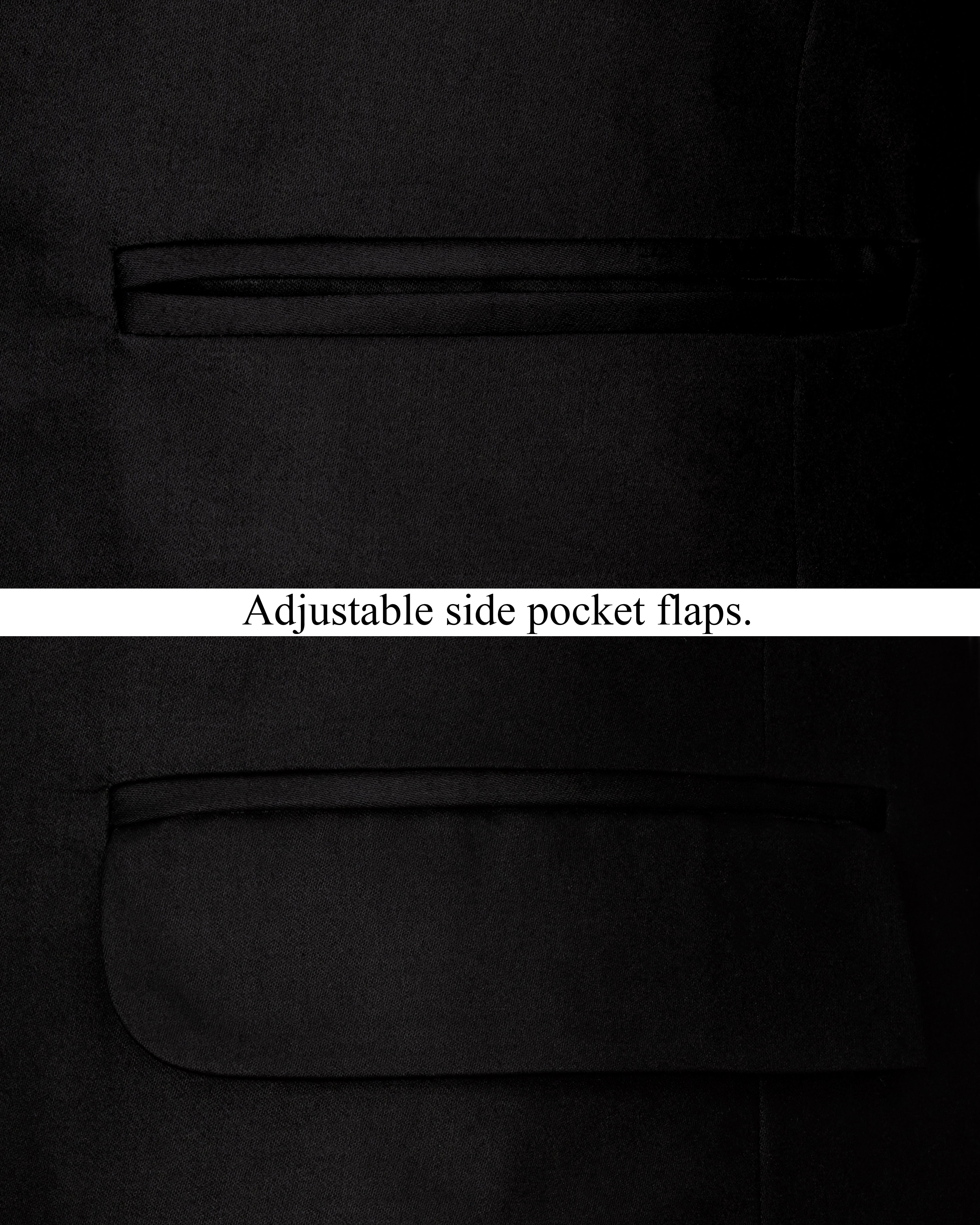 Jade Black With Yellow Lapel Designer Single-Breasted Designer Suit ST2380-D235-36, ST2380-D235-38, ST2380-D235-40, ST2380-D235-42, ST2380-D235-44, ST2380-D235-46, ST2380-D235-48, ST2380-D235-50, ST2380-D235-52, ST2380-D235-54, ST2380-D235-56, ST2380-D235-58, ST2380-D235-60