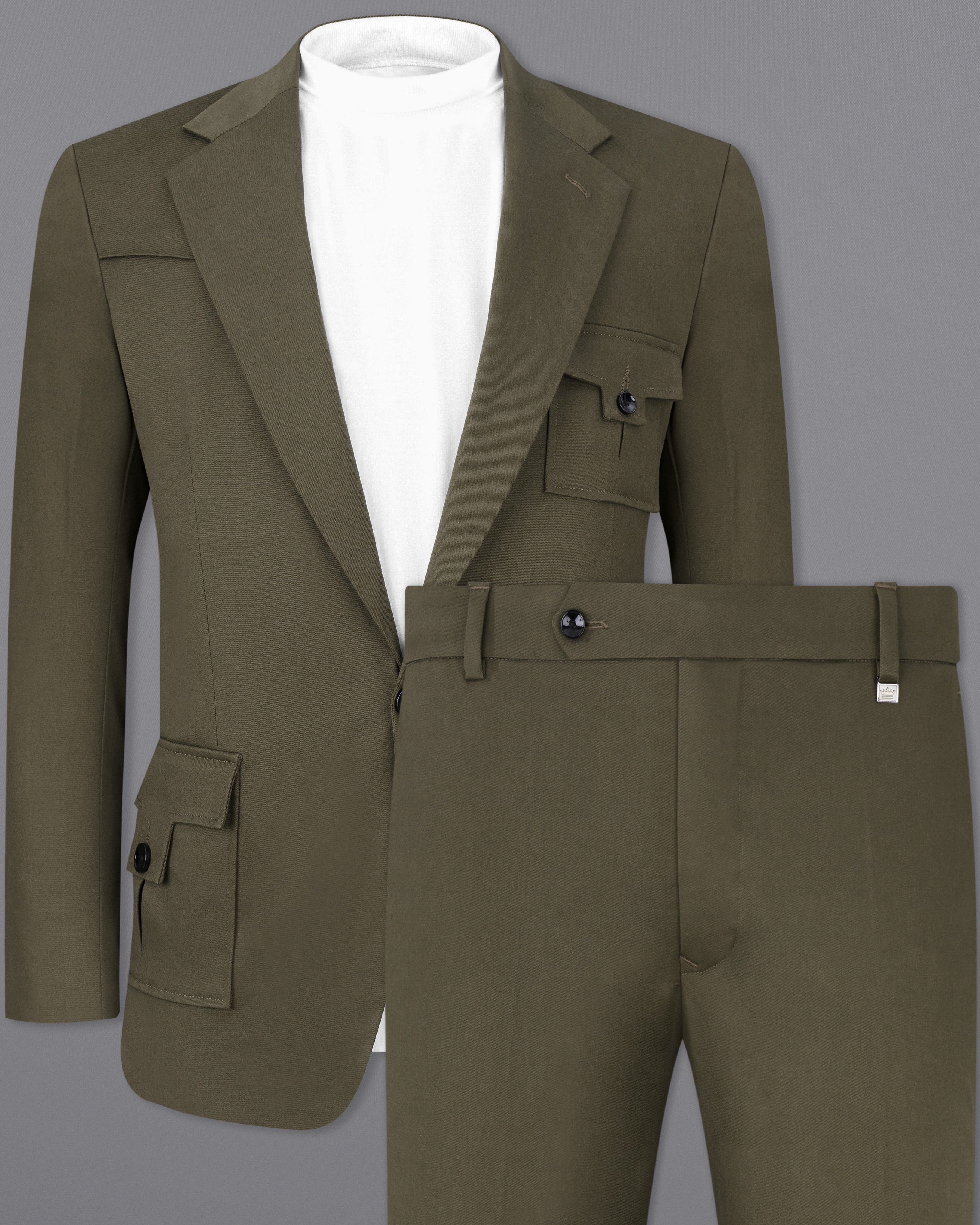 Woodland Green Premium Cotton Suit