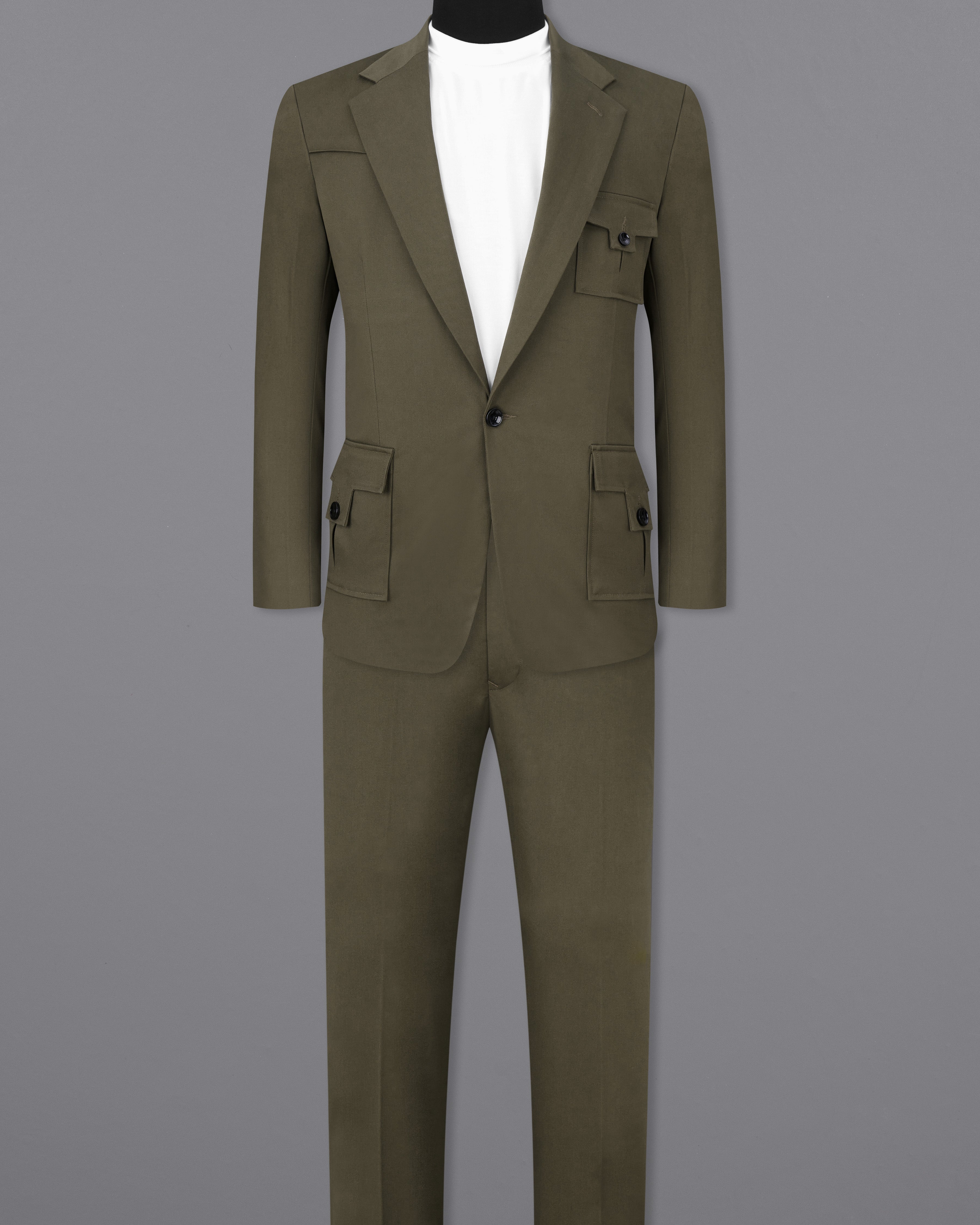 Woodland Green Premium Cotton Suit