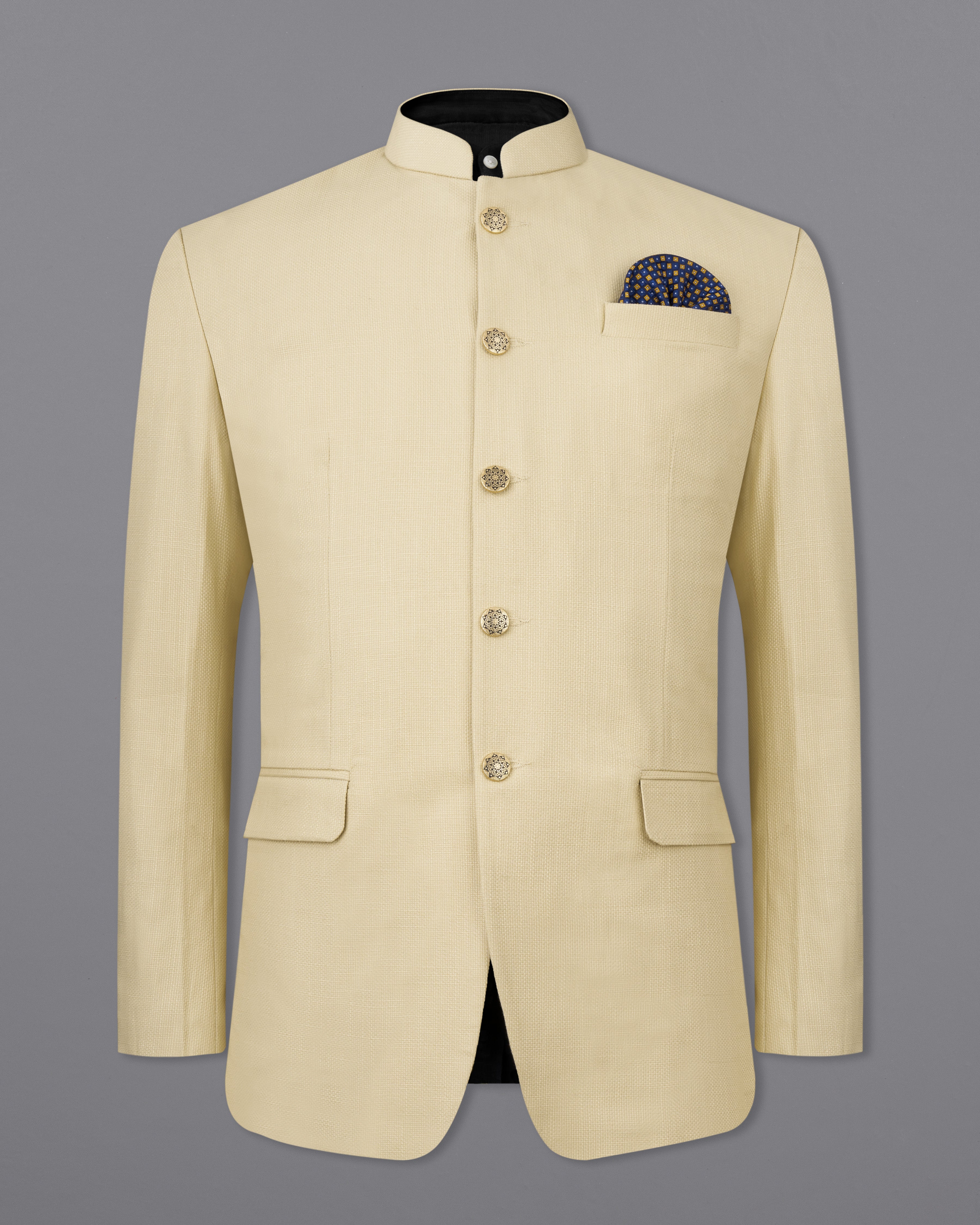 Hampton Beige Premium Cotton Bandhgala Suit ST2481-BG-36, ST2481-BG-38, ST2481-BG-40, ST2481-BG-42, ST2481-BG-44, ST2481-BG-46, ST2481-BG-48, ST2481-BG-50, ST2481-BG-52, ST2481-BG-54, ST2481-BG-56, ST2481-BG-58, ST2481-BG-60