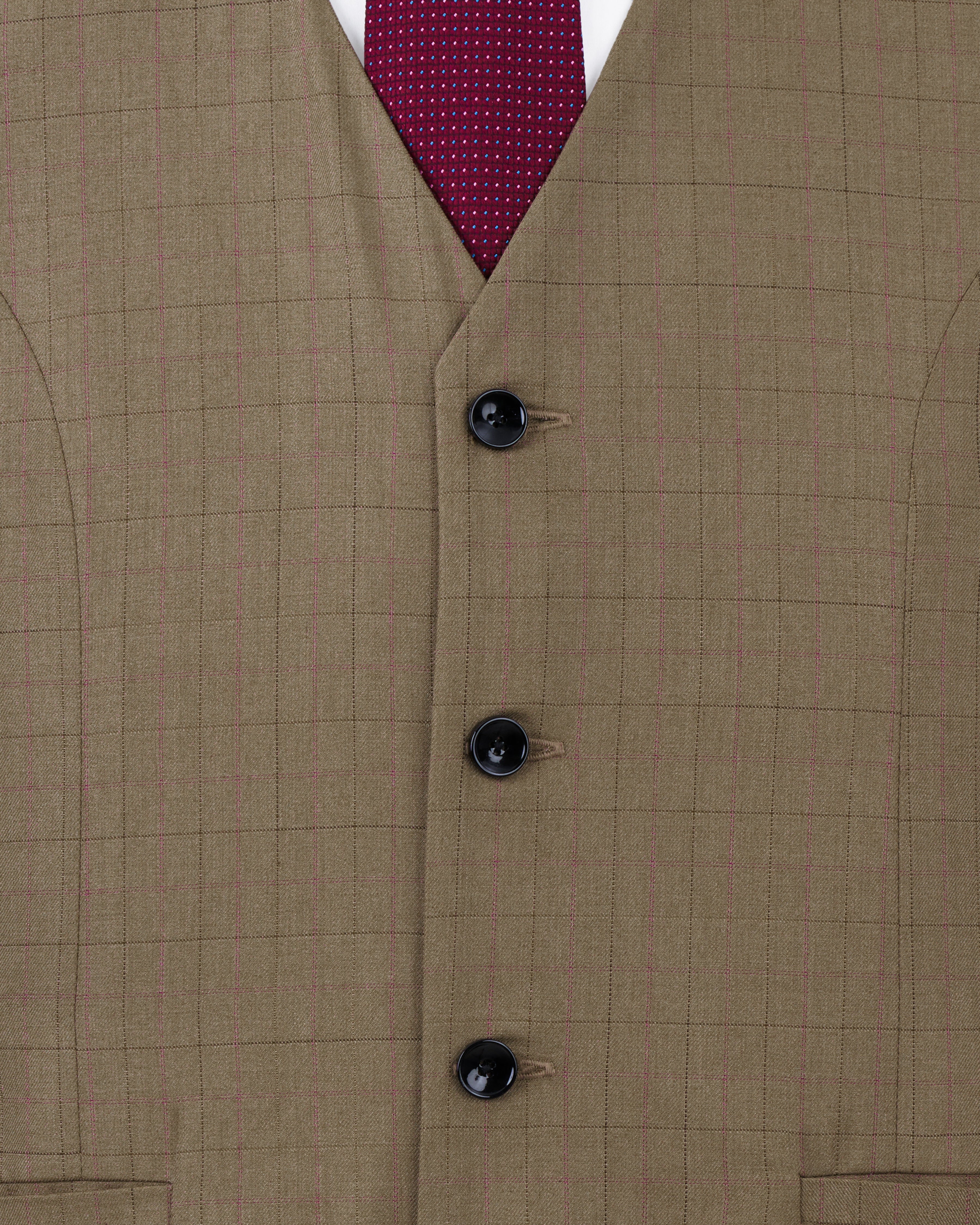 Dark Taupe Brown Plaid Single Breasted Suit ST2482-SB-36, ST2482-SB-38, ST2482-SB-40, ST2482-SB-42, ST2482-SB-44, ST2482-SB-46, ST2482-SB-48, ST2482-SB-50, ST2482-SB-52, ST2482-SB-54, ST2482-SB-56, ST2482-SB-58, ST2482-SB-60