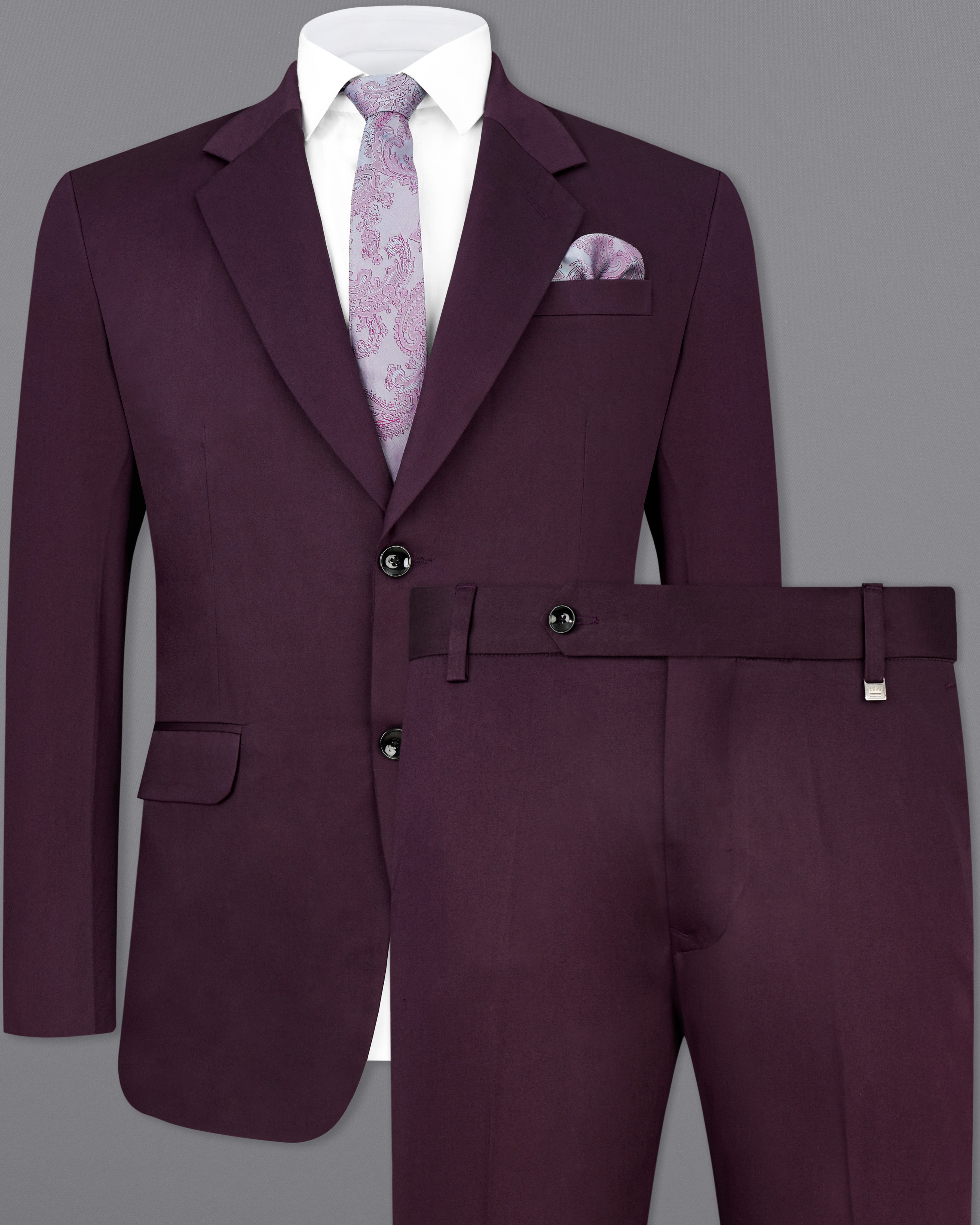 Eclipse Maroon Premium Cotton Single Breasted Suit ST2491-SB-36, ST2491-SB-38, ST2491-SB-40, ST2491-SB-42, ST2491-SB-44, ST2491-SB-46, ST2491-SB-48, ST2491-SB-50, ST2491-SB-52, ST2491-SB-54, ST2491-SB-56, ST2491-SB-58, ST2491-SB-60