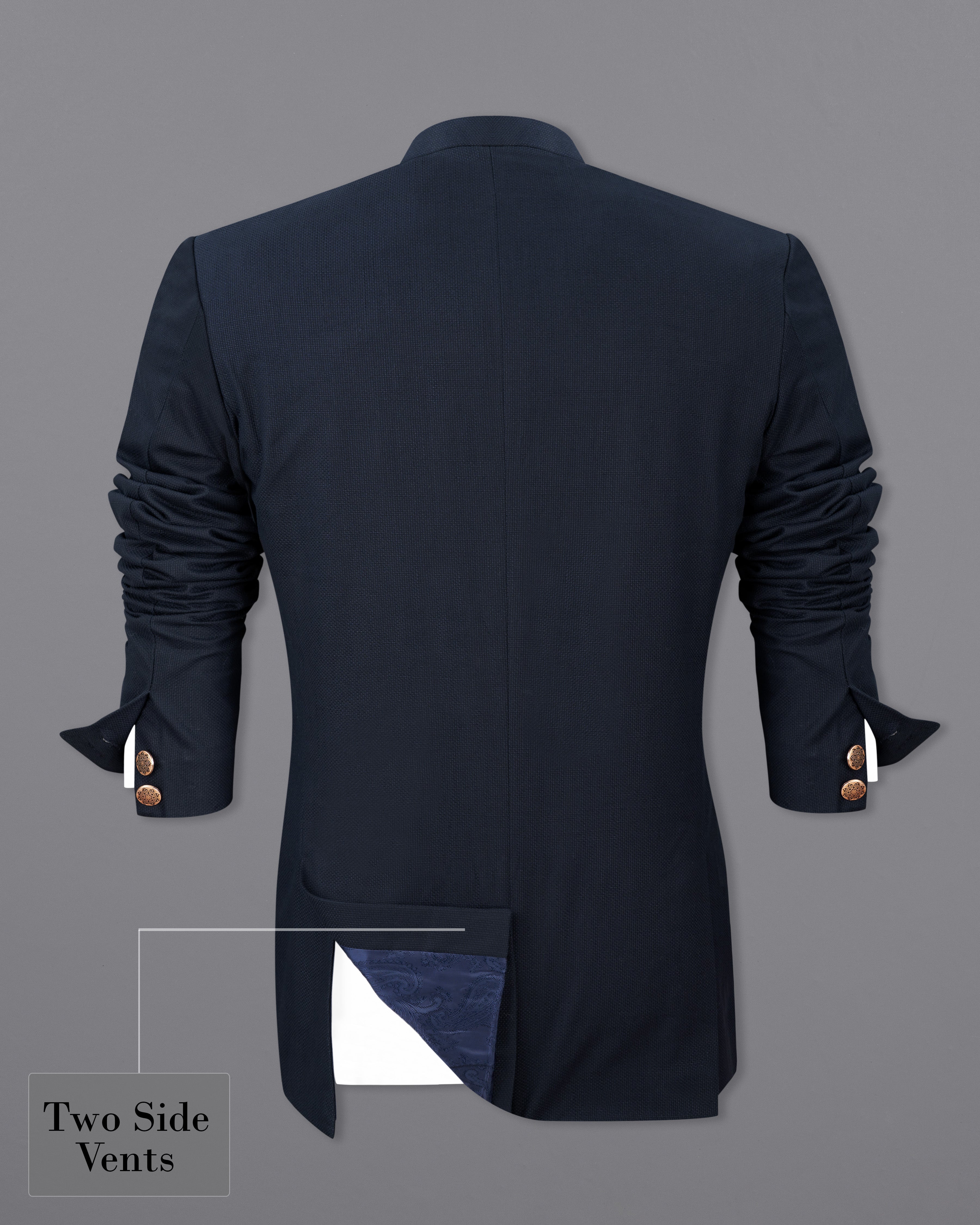 Firefly Navy Blue Premium Cotton Cross Buttoned Bandhgala Suit ST2504-CBG2-36, ST2504-CBG2-38, ST2504-CBG2-40, ST2504-CBG2-42, ST2504-CBG2-44, ST2504-CBG2-46, ST2504-CBG2-48, ST2504-CBG2-50, ST2504-CBG2-52, ST2504-CBG2-54, ST2504-CBG2-56, ST2504-CBG2-58, ST2504-CBG2-60