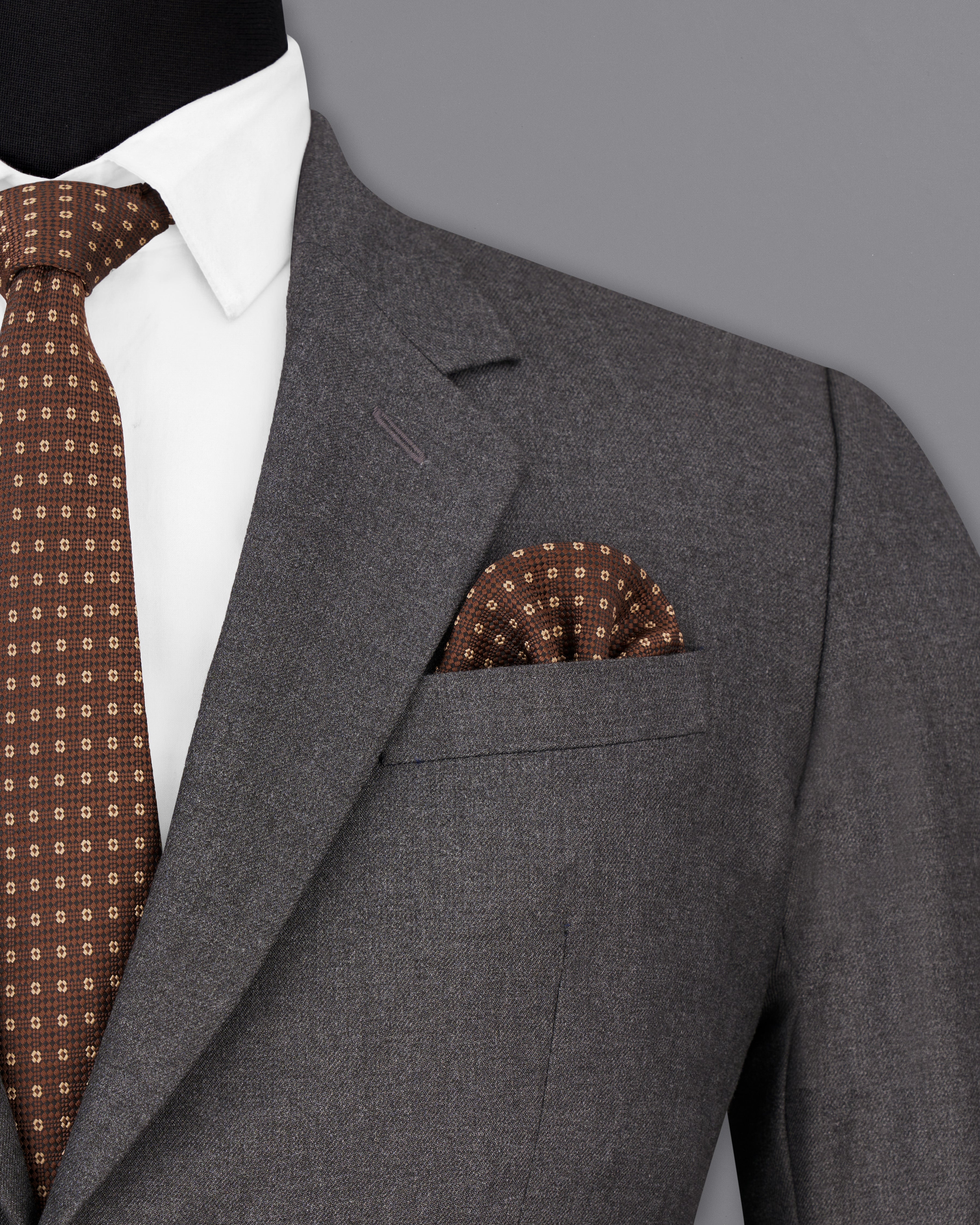 Gravel Gray Wool Rich Single Breasted Suit ST2507-SB-36, ST2507-SB-38, ST2507-SB-40, ST2507-SB-42, ST2507-SB-44, ST2507-SB-46, ST2507-SB-48, ST2507-SB-50, ST2507-SB-52, ST2507-SB-54, ST2507-SB-56, ST2507-SB-58, ST2507-SB-60