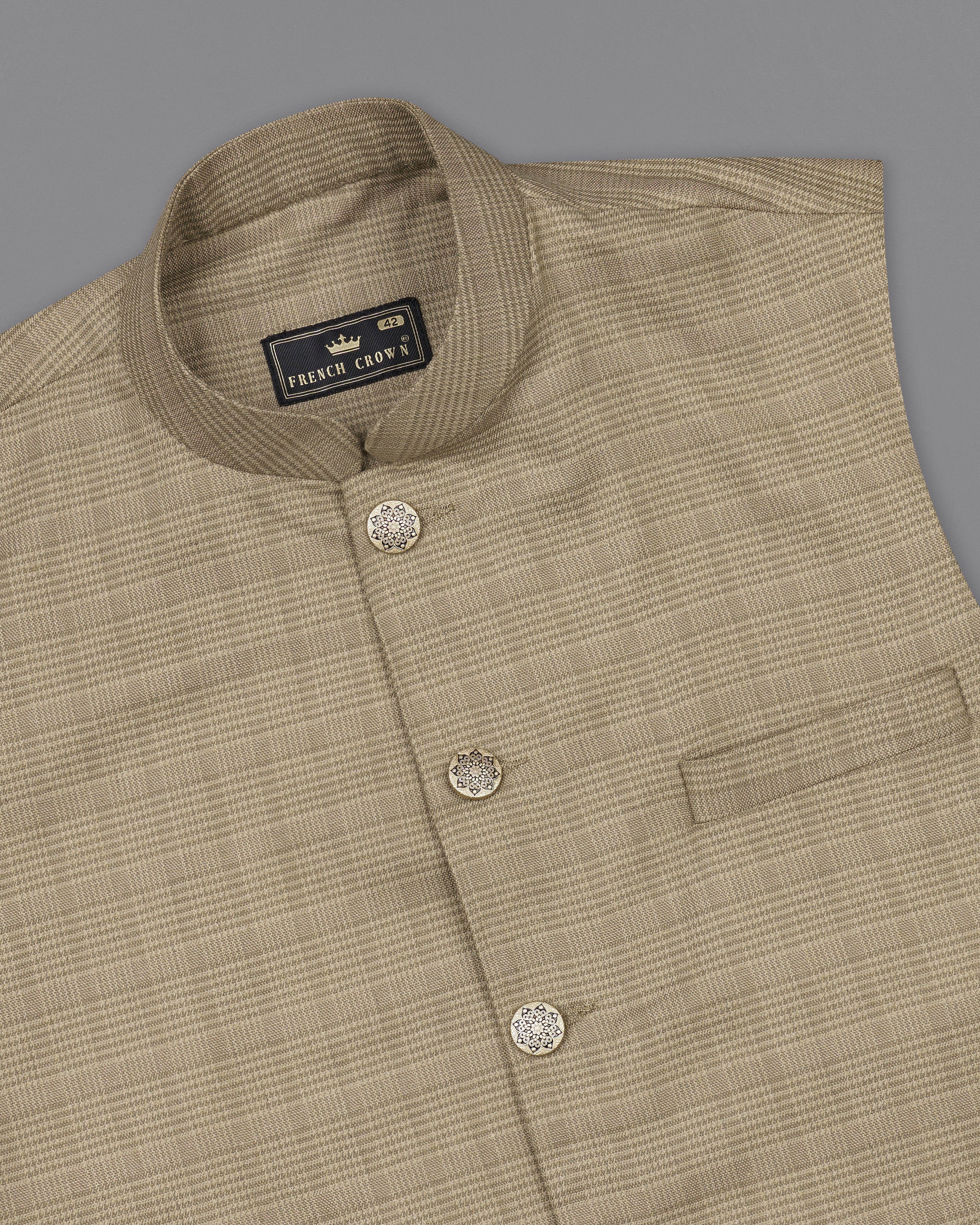 Pale Taupe Brown Plaid with Black Patchwork Wool Rich Suit ST2511-D20-36, ST2511-D20-38, ST2511-D20-40, ST2511-D20-42, ST2511-D20-44, ST2511-D20-46, ST2511-D20-48, ST2511-D20-50, ST2511-D20-52, ST2511-D20-54, ST2511-D20-56, ST2511-D20-58, ST2511-D20-60