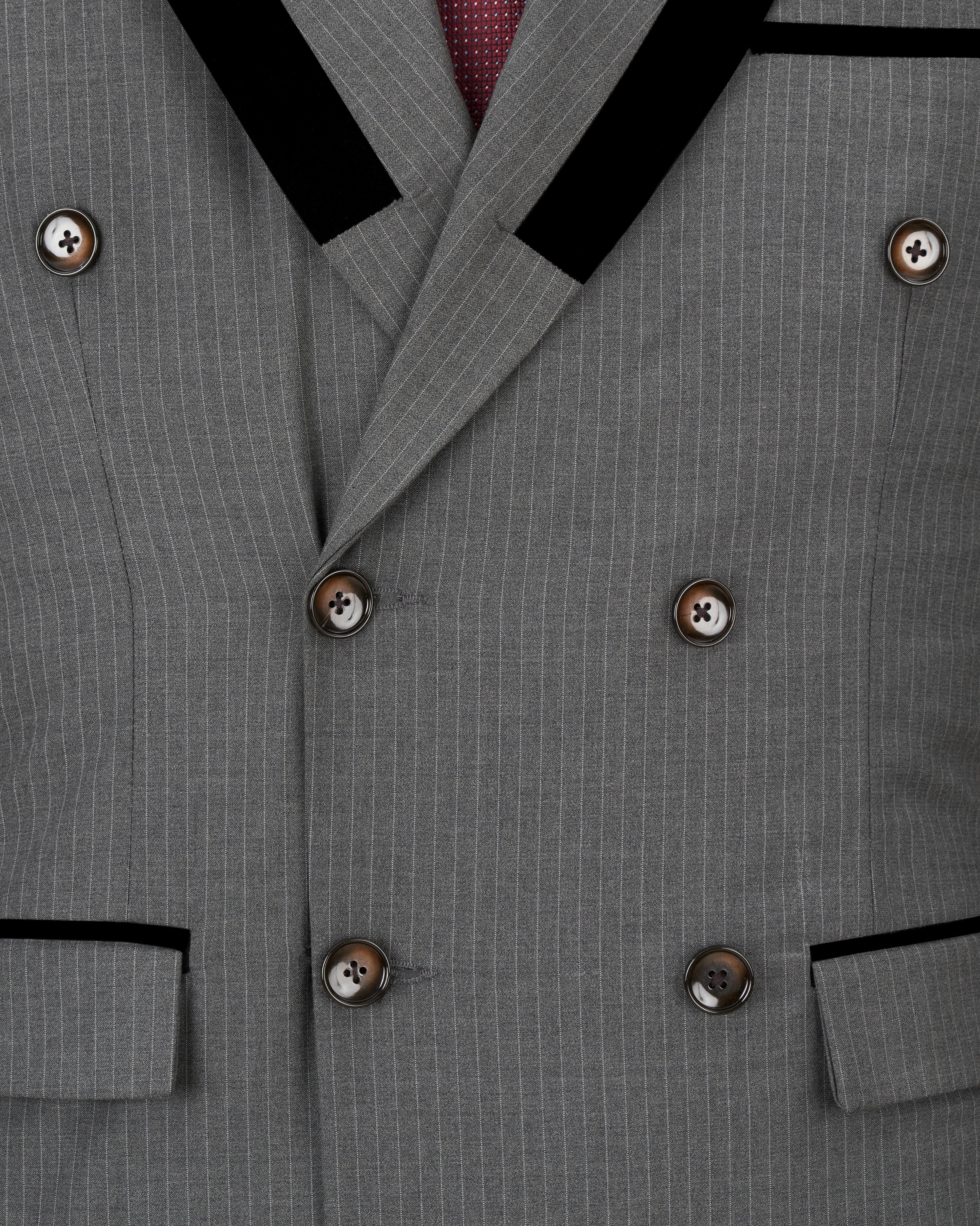 Ironside Gray Striped Double Breasted Designer Suit ST2539-DB-D245-36, ST2539-DB-D245-38, ST2539-DB-D245-40, ST2539-DB-D245-42, ST2539-DB-D245-44, ST2539-DB-D245-46, ST2539-DB-D245-48, ST2539-DB-D245-50, ST2539-DB-D245-53, ST2539-DB-D245-54, ST2539-DB-D245-56, ST2539-DB-D245-58, ST2539-DB-D245-60