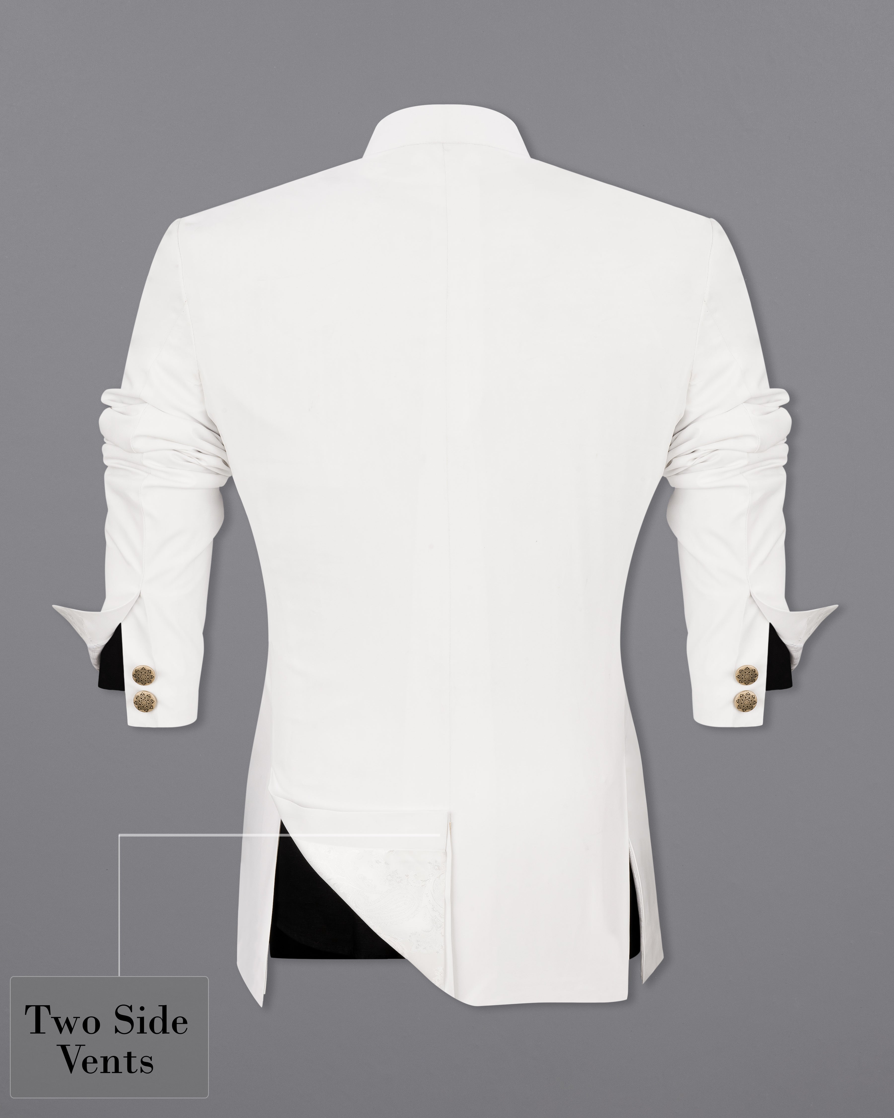 Bright White Cross Buttoned Bandhgala Suit ST2546-CBG2-36, ST2546-CBG2-38, ST2546-CBG2-40, ST2546-CBG2-42, ST2546-CBG2-44, ST2546-CBG2-46, ST2546-CBG2-48, ST2546-CBG2-50, ST2546-CBG2-54, ST2546-CBG2-54, ST2546-CBG2-56, ST2546-CBG2-58, ST2546-CBG2-60