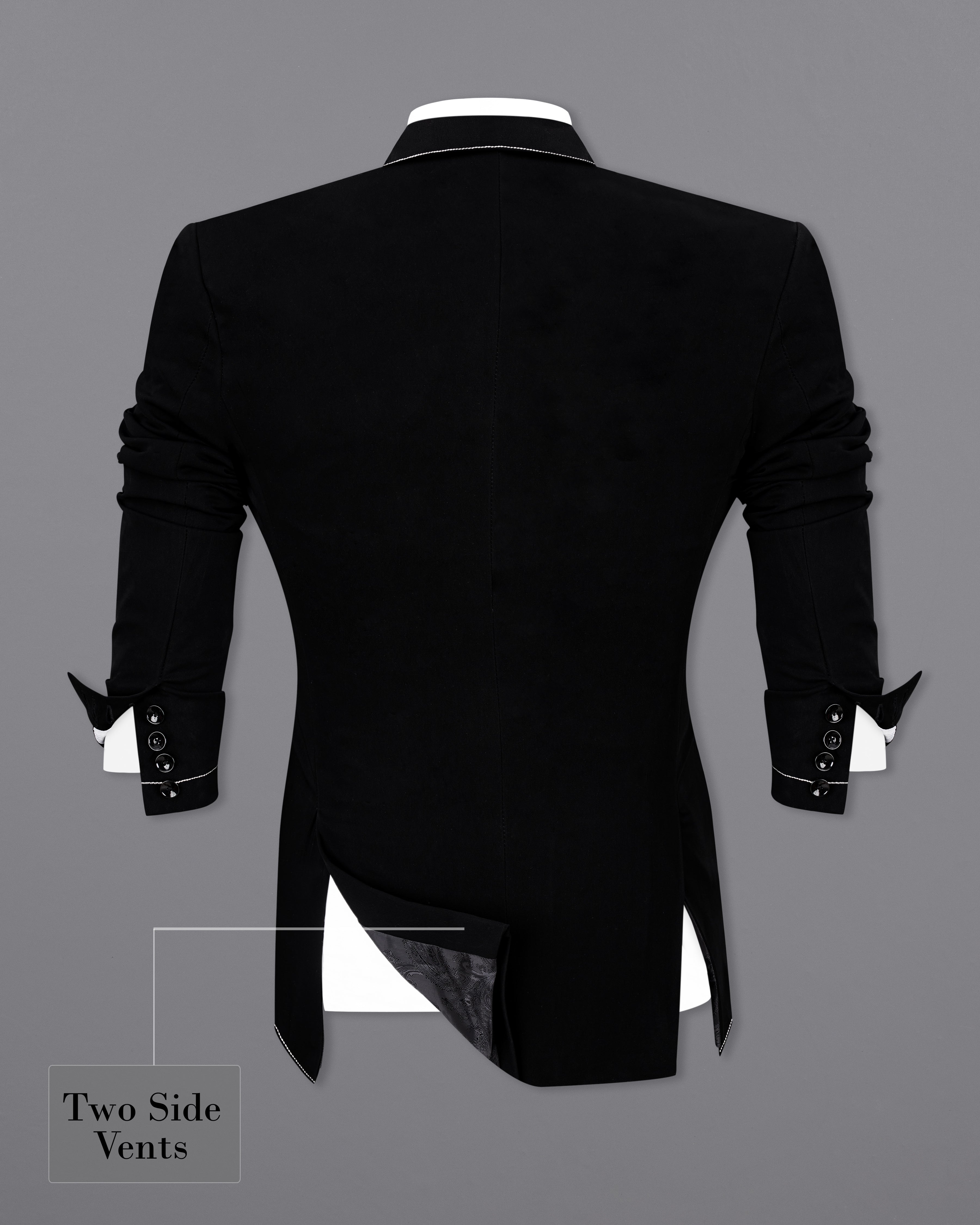 Jade Black with White Textured Premium Terry-Rayon Single