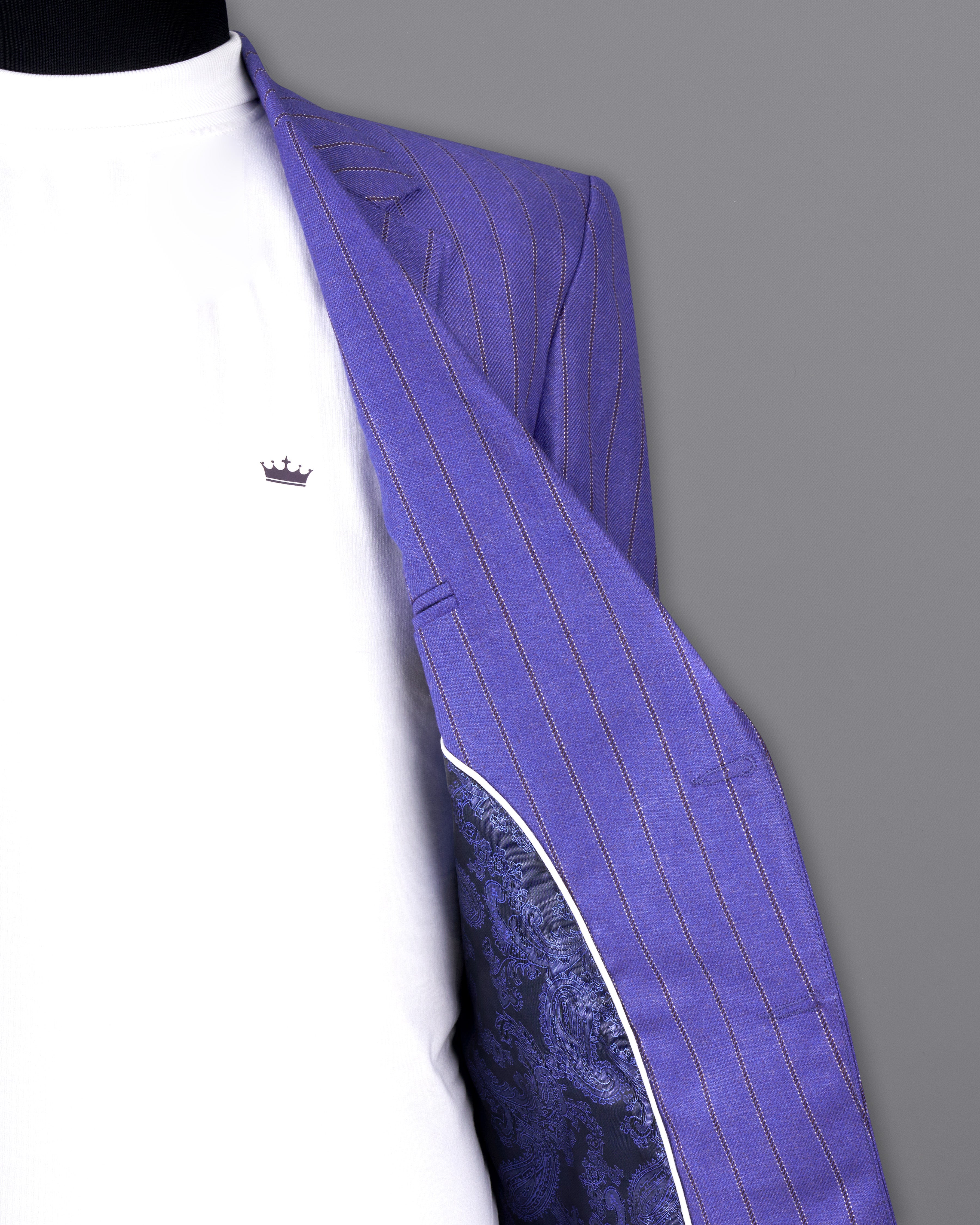 Deluge Blue Striped Single Breasted Suit ST2568-SB-PP-D150-36,ST2568-SB-PP-D150-38,ST2568-SB-PP-D150-40,ST2568-SB-PP-D150-42,ST2568-SB-PP-D150-44,ST2568-SB-PP-D150-46,ST2568-SB-PP-D150-48,ST2568-SB-PP-D150-50,,ST2568-SB-PP-D150-52,ST2568-SB-PP-D150-54,ST2568-SB-PP-D150-56,ST2568-SB-PP-D150-58,ST2568-SB-PP-D150-60