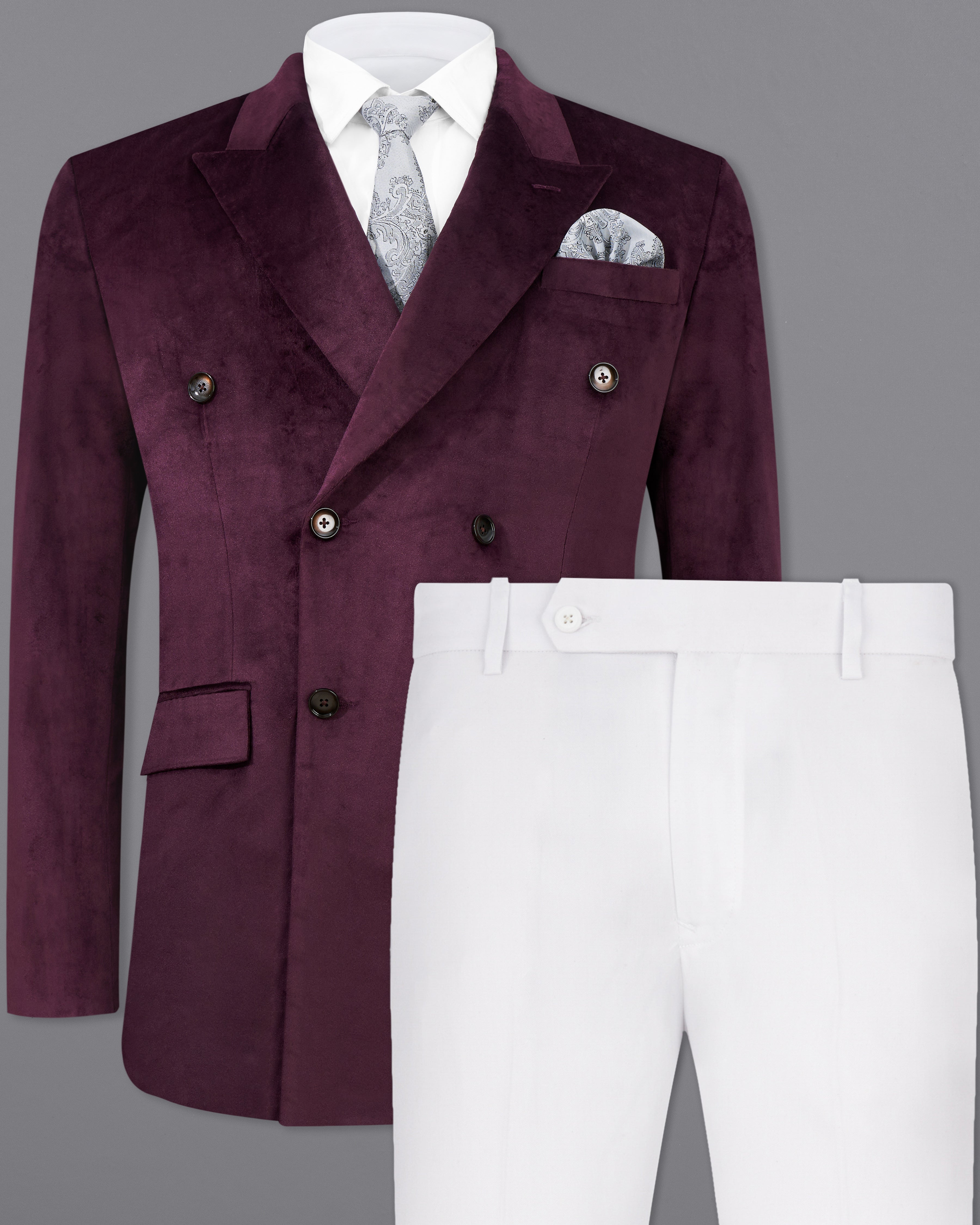 Eclipse Maroon Double Breasted Velvet Suit ST2597-DB-36,ST2597-DB-38,ST2597-DB-40,ST2597-DB-42,ST2597-DB-44,ST2597-DB-46,ST2597-DB-48,ST2597-DB-50,,ST2597-DB-52,ST2597-DB-54,ST2597-DB-56,ST2597-DB-58,ST2597-DB-60