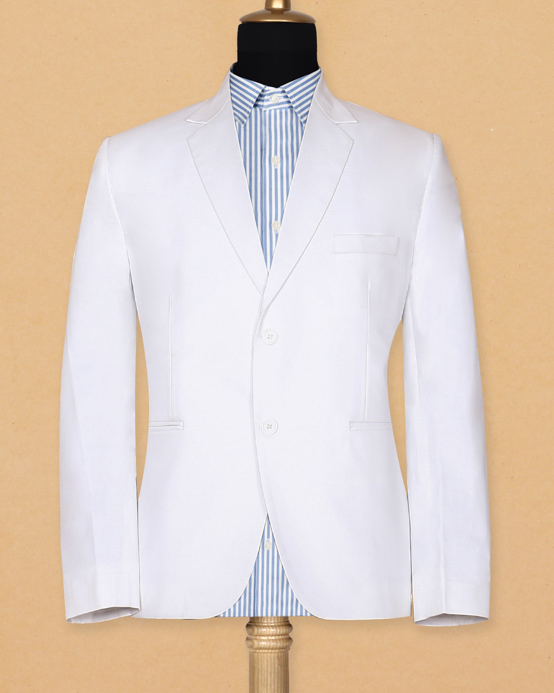 Bright White Premium Cotton Sport Suit