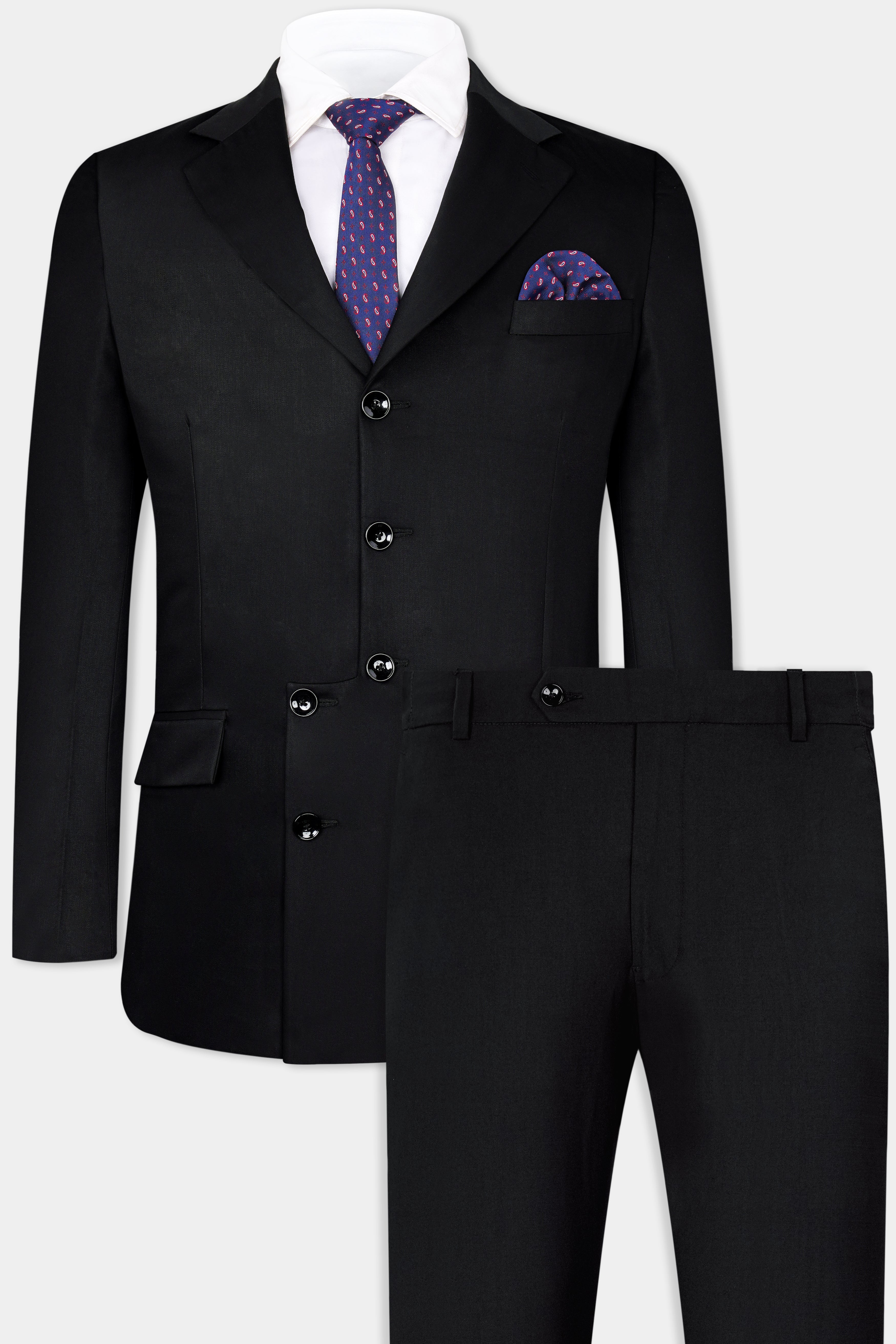 Jade Black Wool Rich Designer Suit ST3003-D188-36, ST3003-D188-38, ST3003-D188-40, ST3003-D188-42, ST3003-D188-44, ST3003-D188-46, ST3003-D188-48, ST3003-D188-50, ST3003-D188-52, ST3003-D188-54, ST3003-D188-56, ST3003-D188-58, ST3003-D188-60