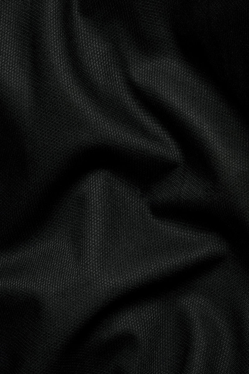 Jade Black Wool Rich Single Breasted Suit