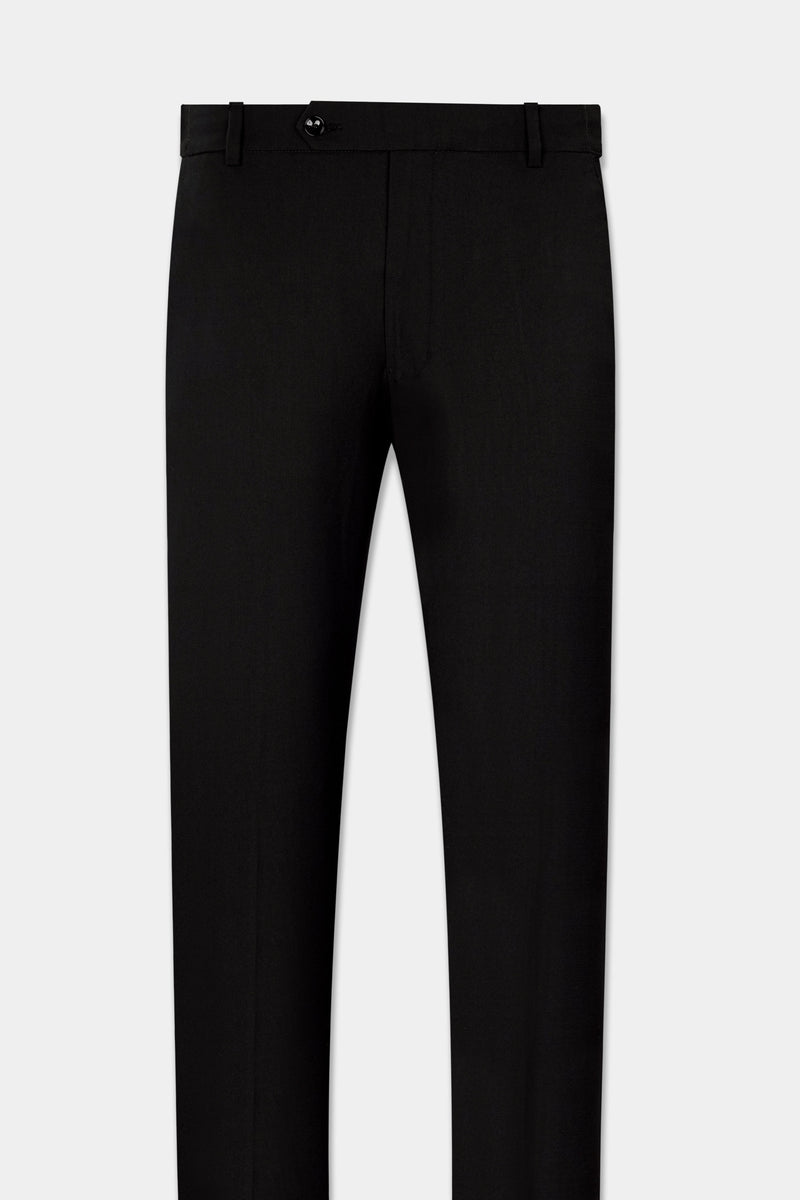Jade Black Wool Rich Designer Suit