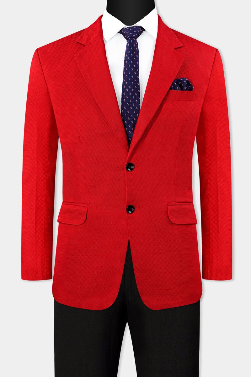 Scarlet Red Single Breasted Suit