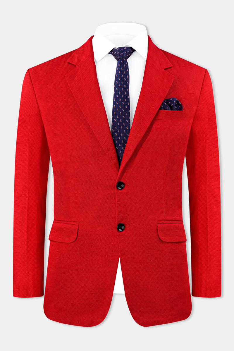 Scarlet Red Single Breasted Suit