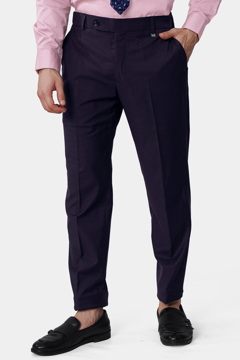 Bluish Wool Rich Single-breasted Suit