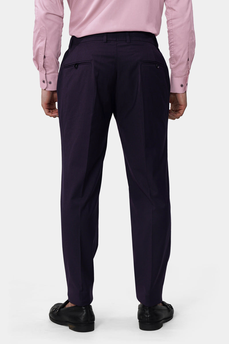 Bluish Wool Rich Single-breasted Suit