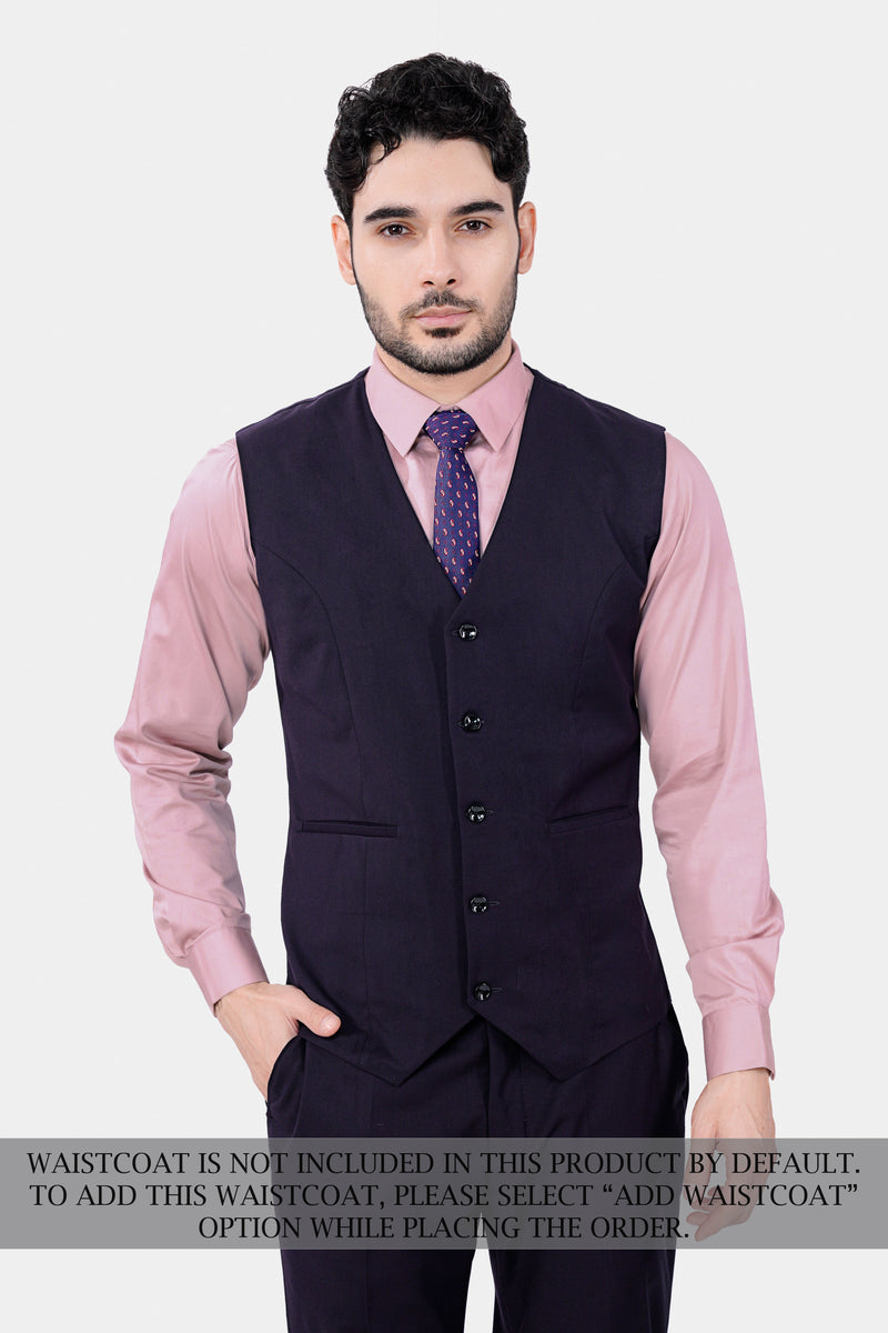 Bluish Wool Rich Single-breasted Suit