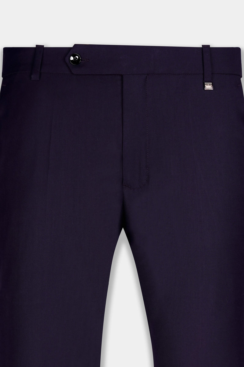 Bluish Wool Rich Single-breasted Suit