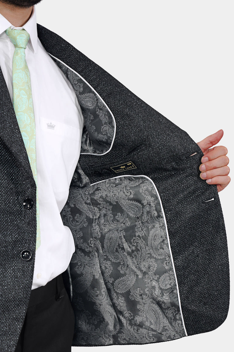 Arsenic Gray Woolrich Single Breasted Suit
