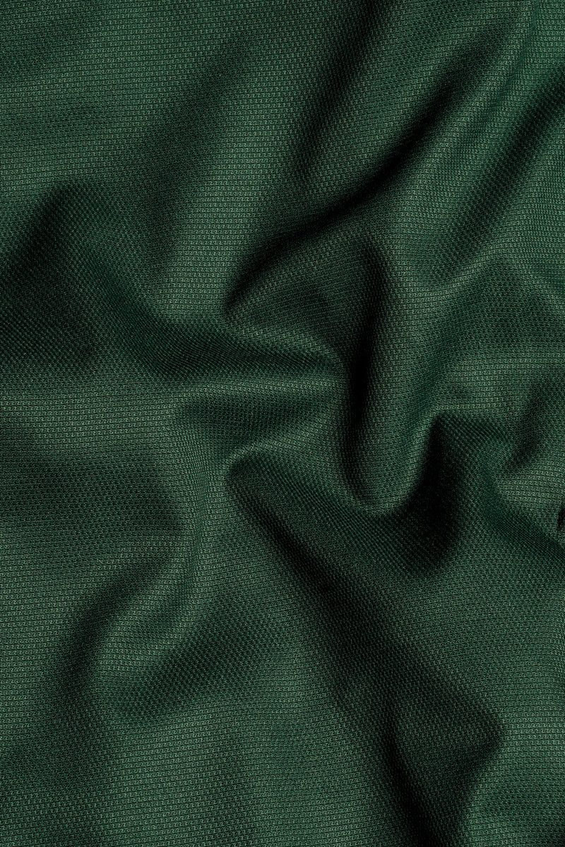 Basil Green Wool Rich Double-Breasted Suit