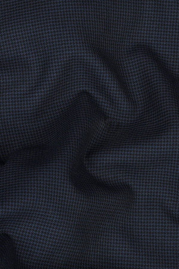 Mirage Black Houndstooth Wool Rich Double-Breasted Suit