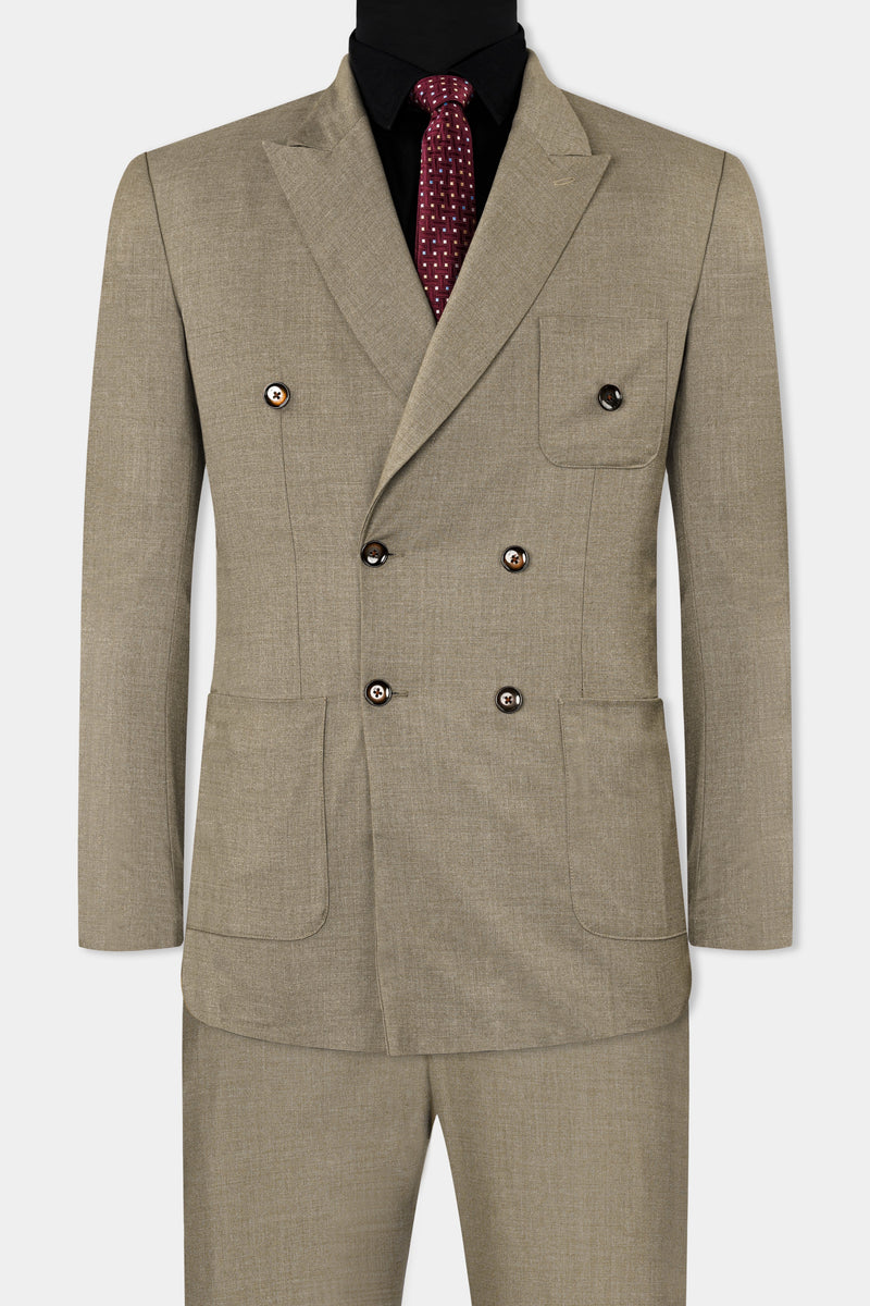 Stonewall Brown Wool Rich Double Breasted Suit