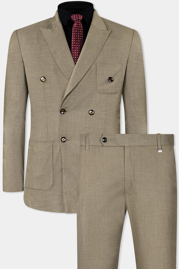 Stonewall Brown Wool Rich Double Breasted Suit