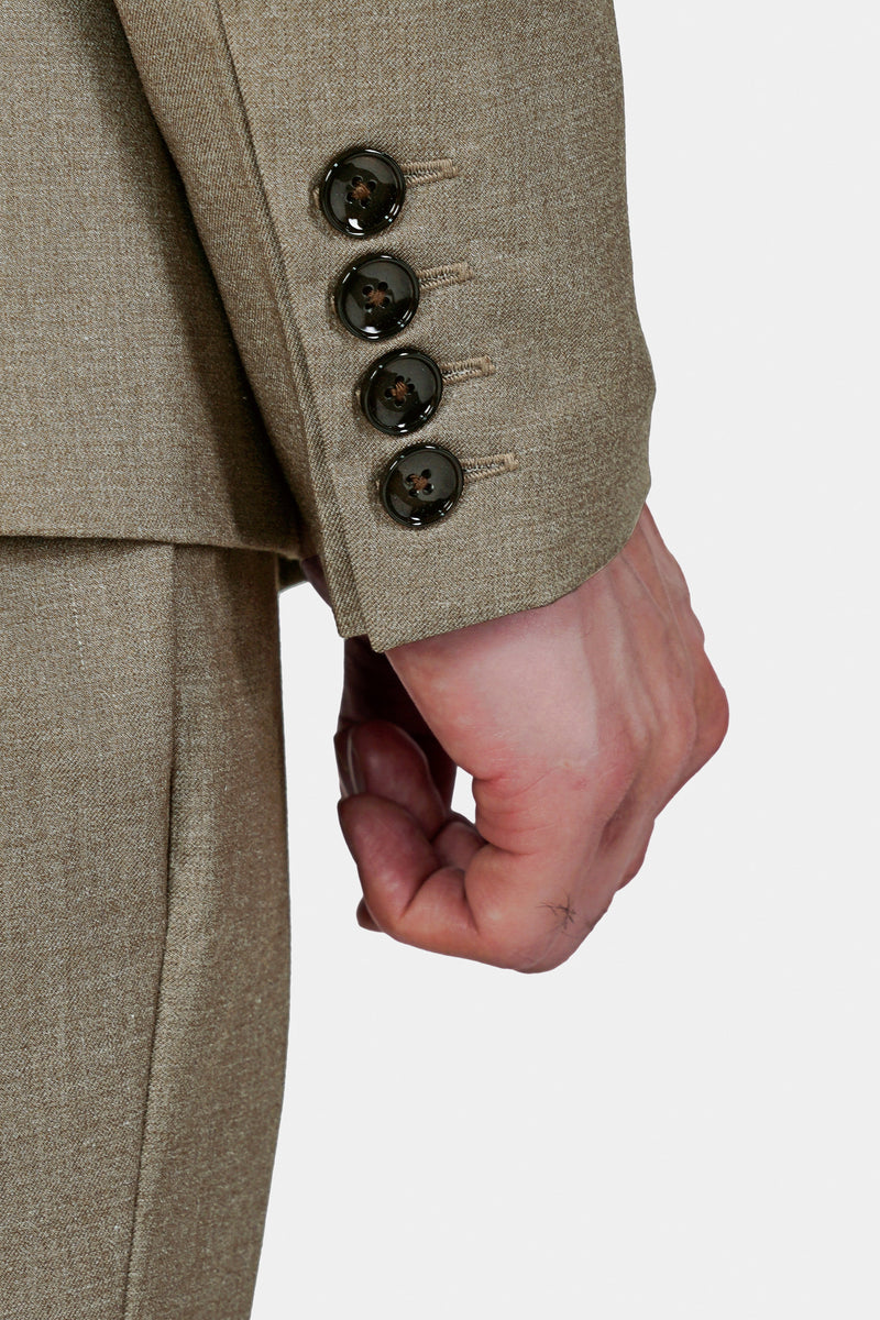 Stonewall Brown Wool Rich Double Breasted Suit