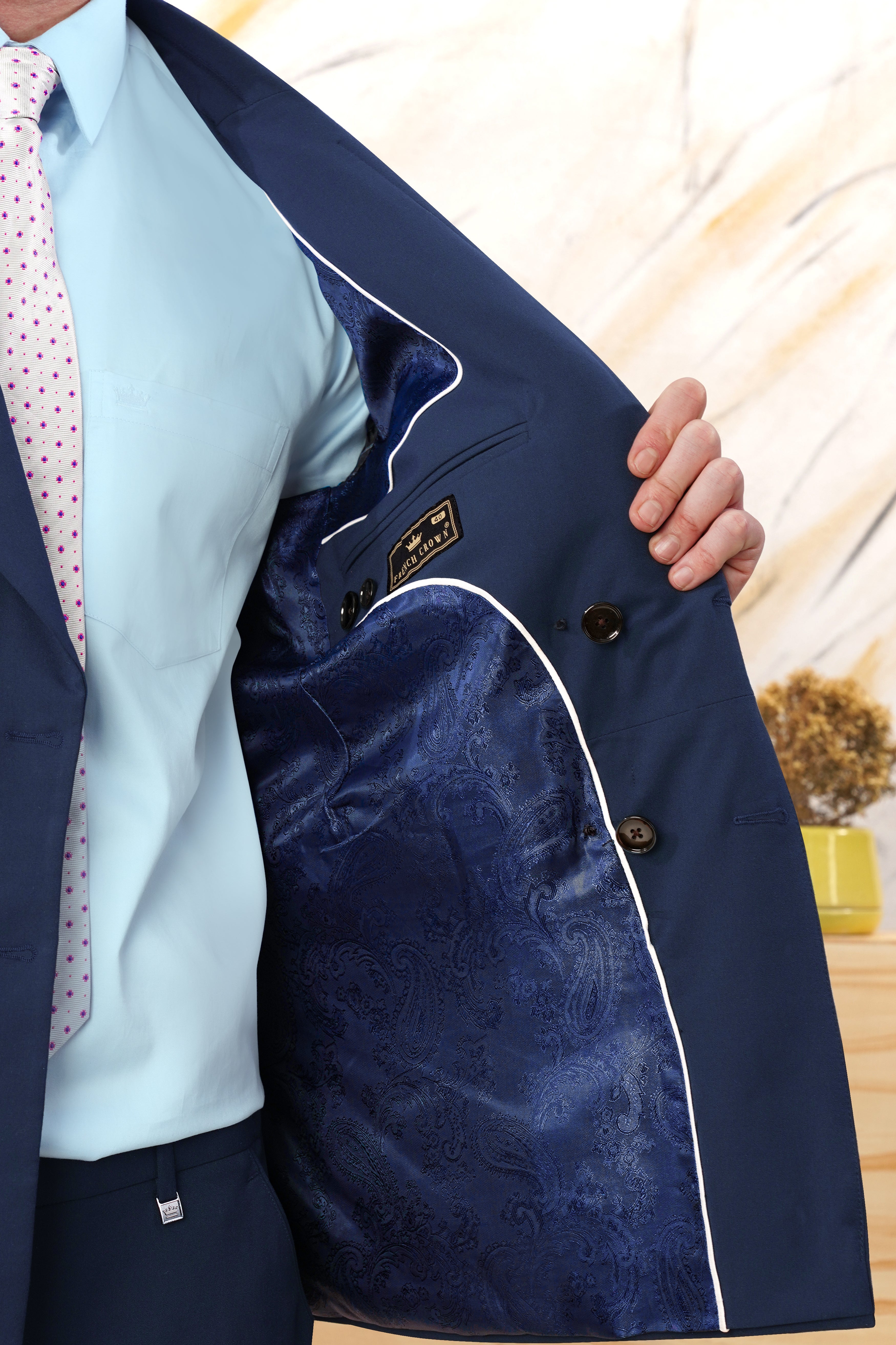 Cloud Burst Blue Wool Rich Double Breasted Stretchable Traveler Suit ST3078-DB-36, ST3078-DB-38, ST3078-DB-40, ST3078-DB-42, ST3078-DB-44, ST3078-DB-46, ST3078-DB-48, ST3078-DB-50, ST3078-DB-52, ST3078-DB-54, ST3078-DB-56, ST3078-DB-58, ST3078-DB-60