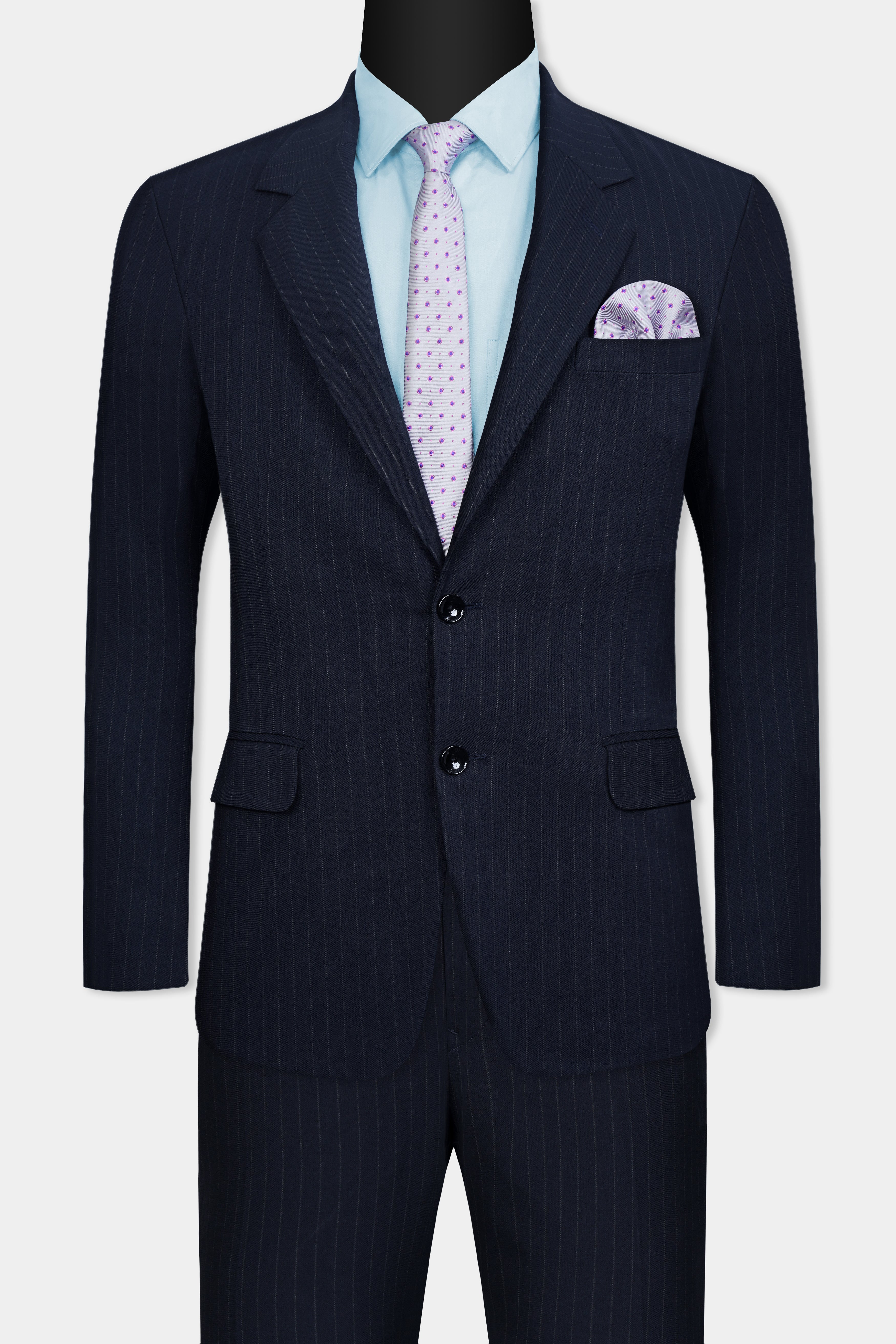 Broncos Blue Striped Wool Rich Suit ST3080-SB-36, ST3080-SB-38, ST3080-SB-40, ST3080-SB-42, ST3080-SB-44, ST3080-SB-46, ST3080-SB-48, ST3080-SB-50, ST3080-SB-52, ST3080-SB-54, ST3080-SB-56, ST3080-SB-58, ST3080-SB-60