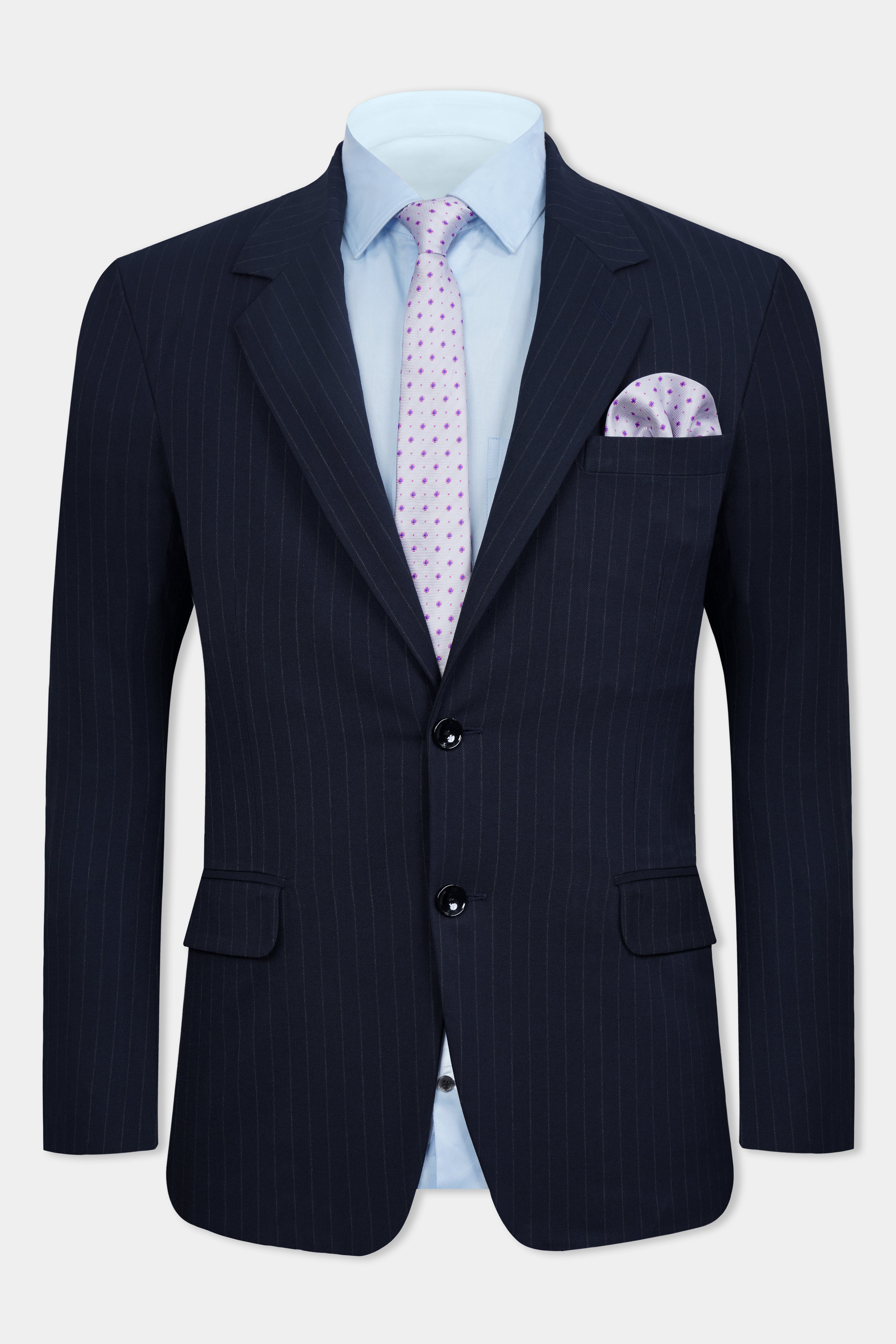 Broncos Blue Striped Wool Rich Suit ST3080-SB-36, ST3080-SB-38, ST3080-SB-40, ST3080-SB-42, ST3080-SB-44, ST3080-SB-46, ST3080-SB-48, ST3080-SB-50, ST3080-SB-52, ST3080-SB-54, ST3080-SB-56, ST3080-SB-58, ST3080-SB-60