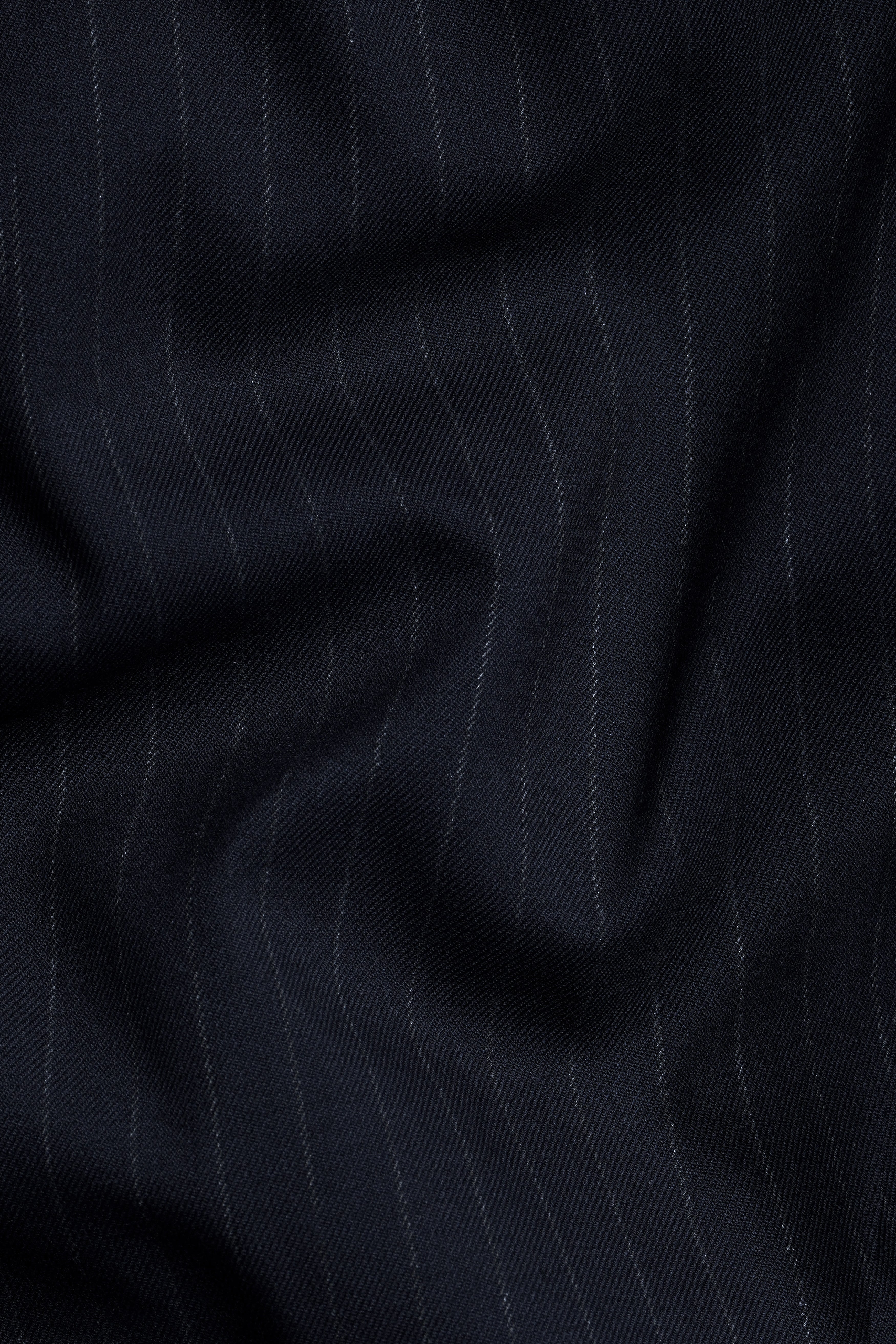 Broncos Blue Striped Wool Rich Suit