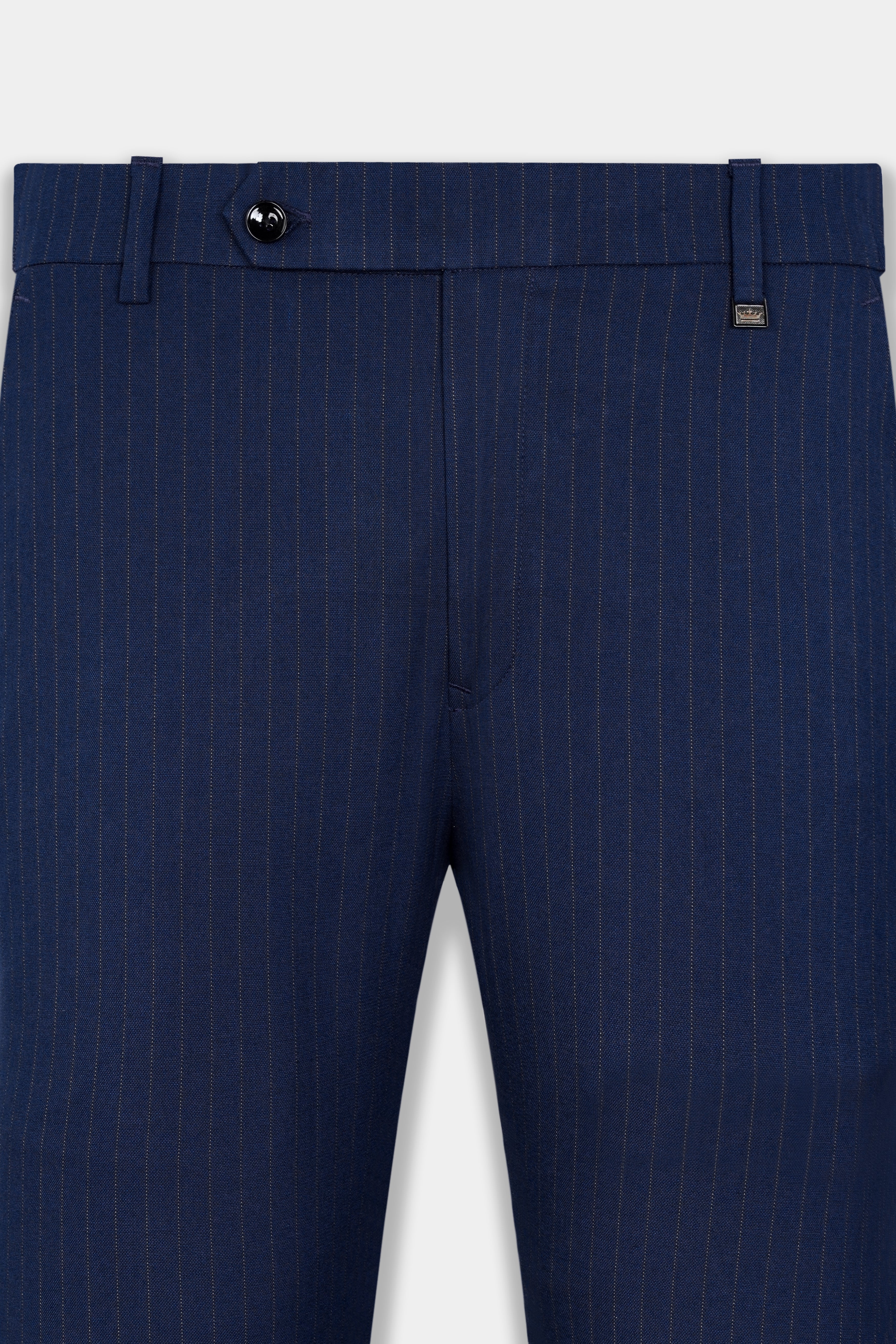 Ebony Clay Blue Striped Wool Rich Bandhgala Suit ST3088-BG-36, ST3088-BG-38, ST3088-BG-40, ST3088-BG-42, ST3088-BG-44, ST3088-BG-46, ST3088-BG-48, ST3088-BG-50, ST3088-BG-52, ST3088-BG-54, ST3088-BG-56, ST3088-BG-58, ST3088-BG-60