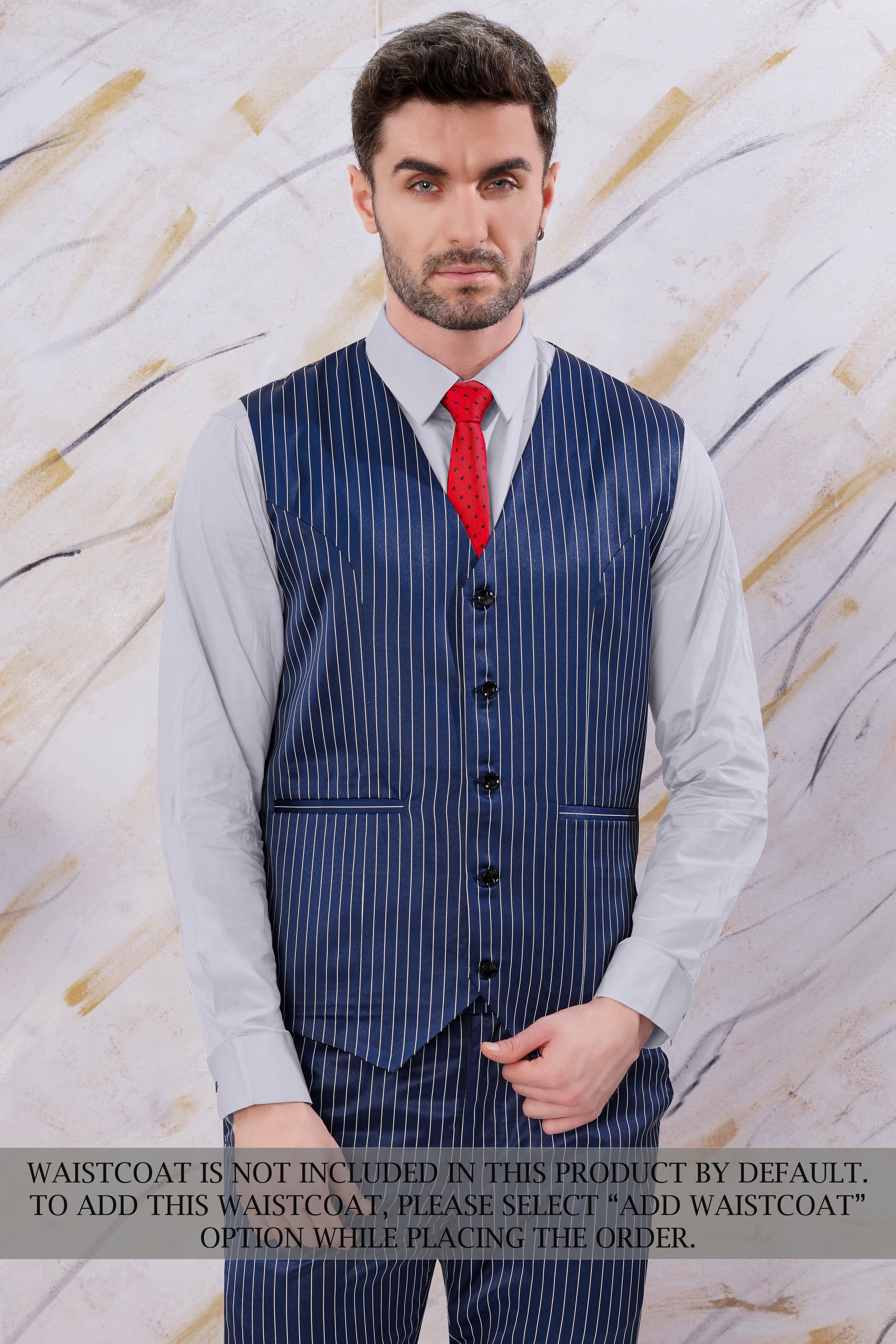 Cinder Blue and White Striped Wool Rich Suit ST3096-SB-36, ST3096-SB-38, ST3096-SB-40, ST3096-SB-42, ST3096-SB-44, ST3096-SB-46, ST3096-SB-48, ST3096-SB-50, ST3096-SB-52, ST3096-SB-54, ST3096-SB-56, ST3096-SB-58, ST3096-SB-60