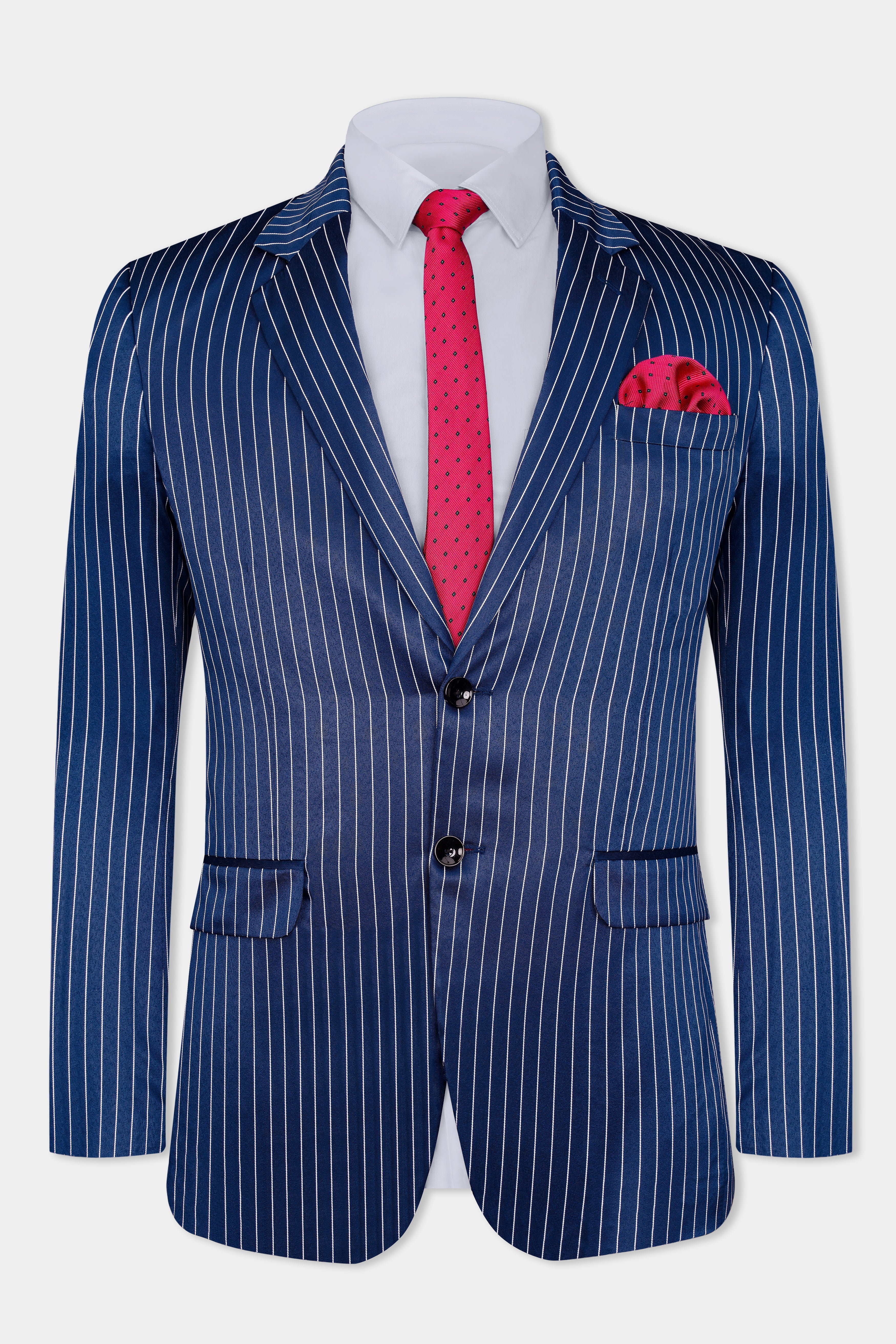 Cinder Blue and White Striped Wool Rich Suit ST3096-SB-36, ST3096-SB-38, ST3096-SB-40, ST3096-SB-42, ST3096-SB-44, ST3096-SB-46, ST3096-SB-48, ST3096-SB-50, ST3096-SB-52, ST3096-SB-54, ST3096-SB-56, ST3096-SB-58, ST3096-SB-60