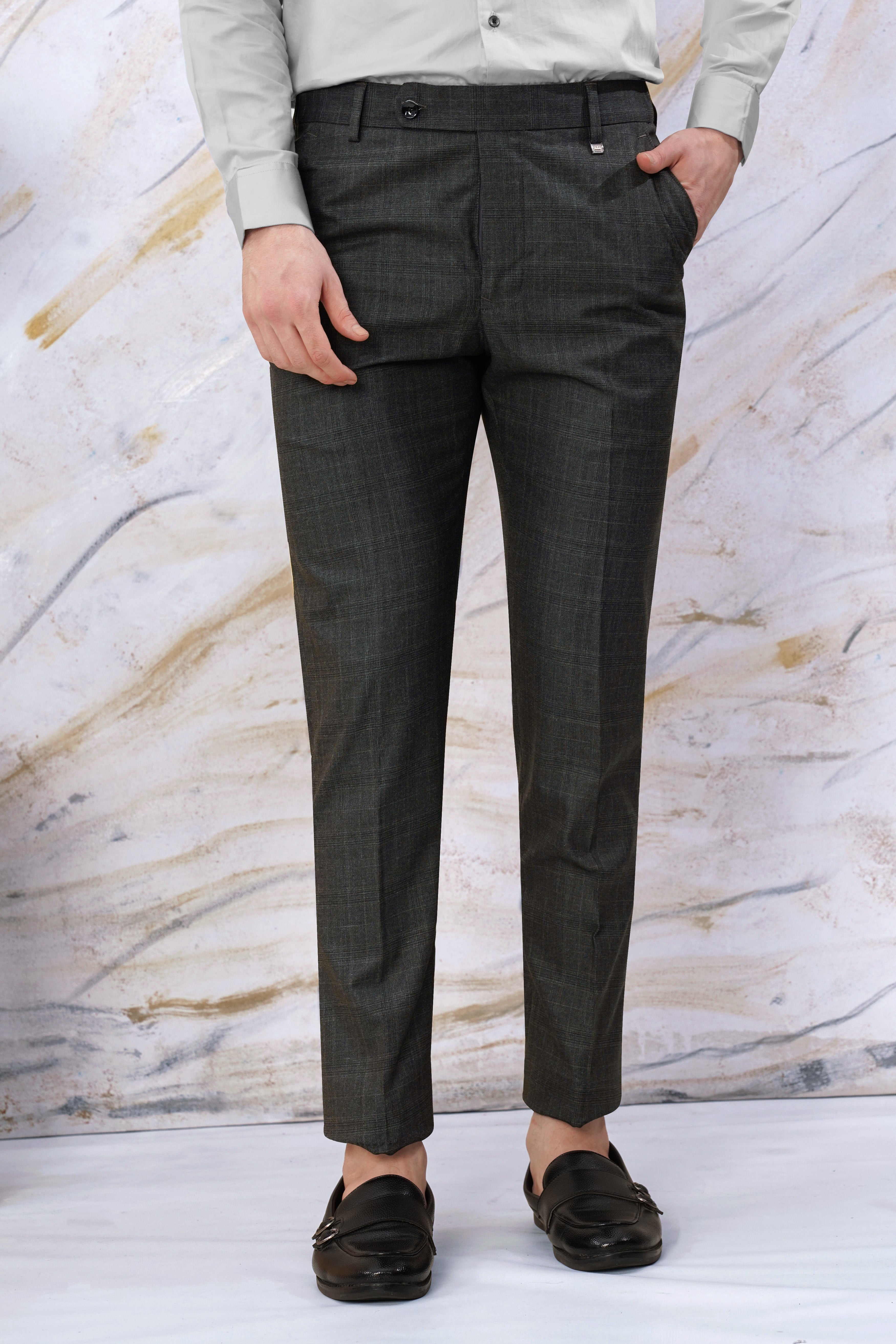 Iridium Gray Subtle Checkered Wool Rich Cross Buttoned Bandhgala Suit ST3101-CBG-36, ST3101-CBG-38, ST3101-CBG-40, ST3101-CBG-42, ST3101-CBG-44, ST3101-CBG-46, ST3101-CBG-48, ST3101-CBG-50, ST3101-CBG-52, ST3101-CBG-54, ST3101-CBG-56, ST3101-CBG-58, ST3101-CBG-60