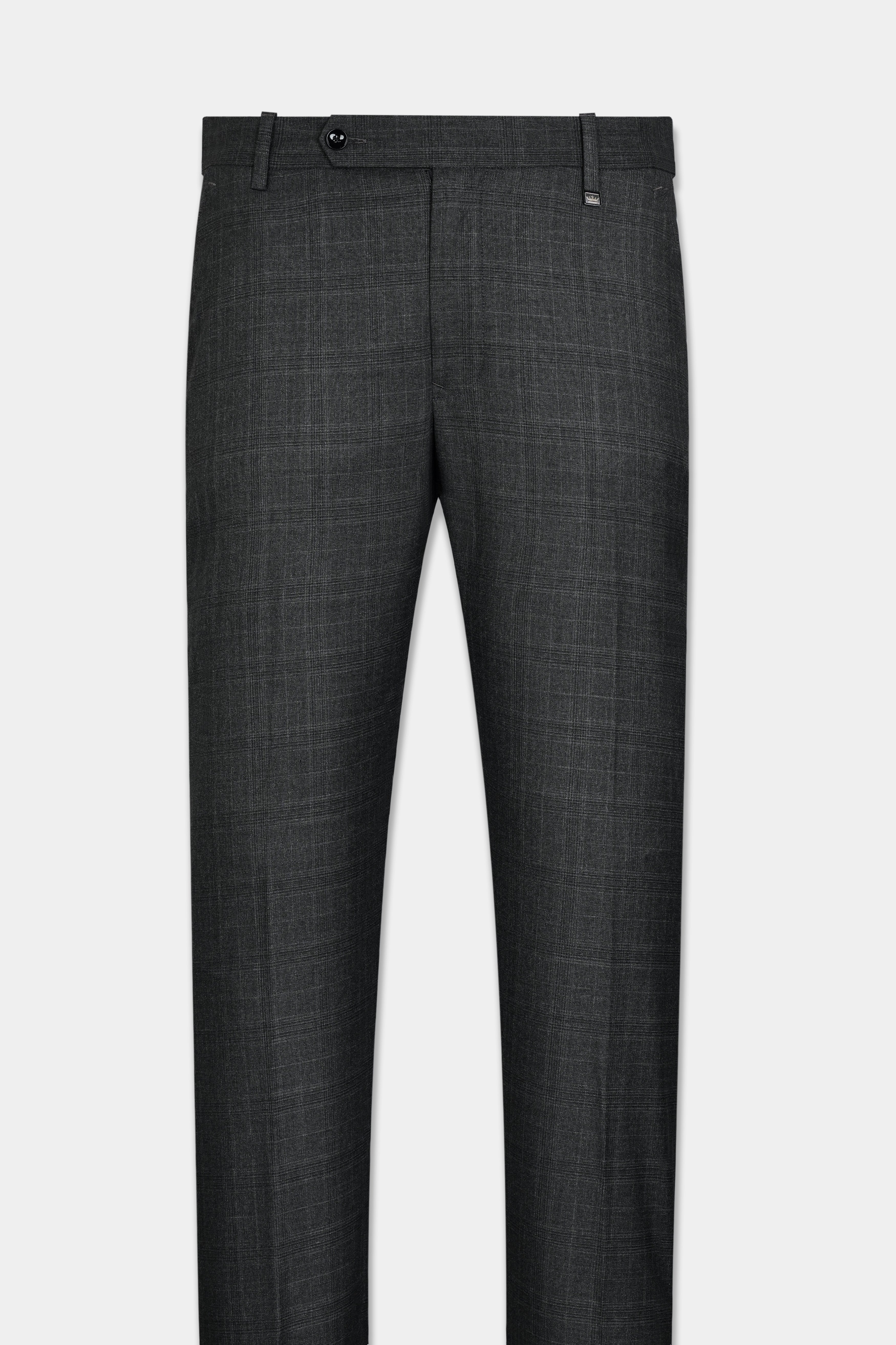 Iridium Gray Subtle Checkered Wool Rich Cross Buttoned Bandhgala Suit ST3101-CBG-36, ST3101-CBG-38, ST3101-CBG-40, ST3101-CBG-42, ST3101-CBG-44, ST3101-CBG-46, ST3101-CBG-48, ST3101-CBG-50, ST3101-CBG-52, ST3101-CBG-54, ST3101-CBG-56, ST3101-CBG-58, ST3101-CBG-60